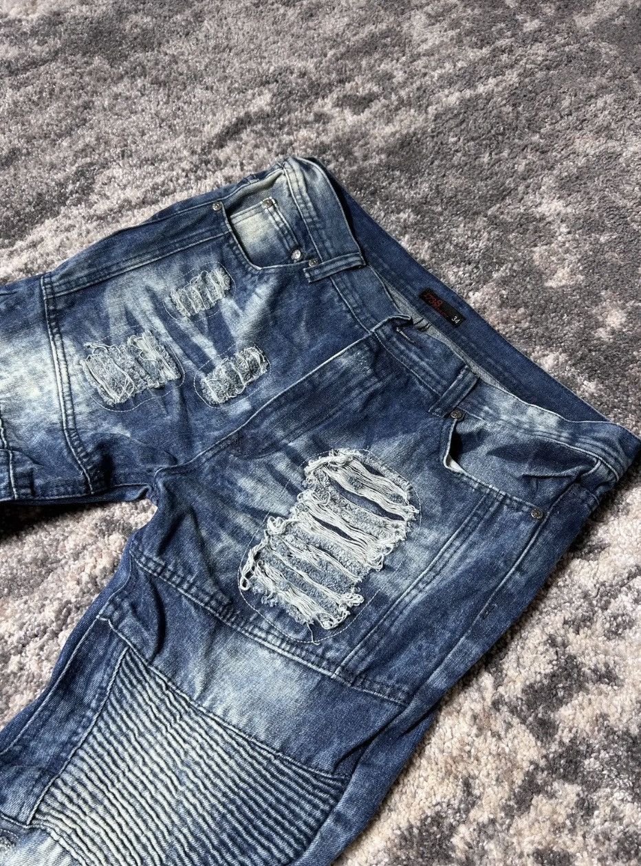 Affliction × Japanese Brand × Vintage Crazy Y2K 1738 Dynasty Affliction style crosses grunge jeans Size US 34 / EU 50 - 7 Thumbnail