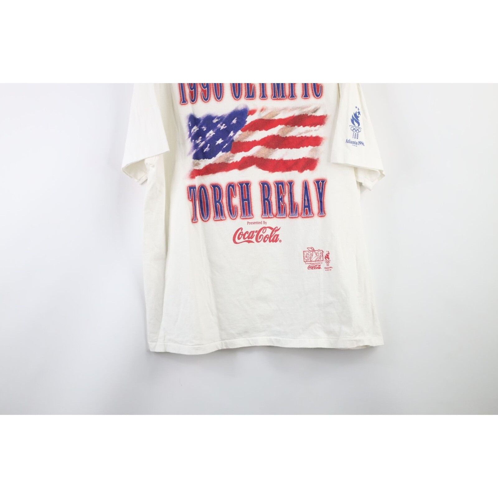 Coca Cola × Vintage Vintage 90s Coca Cola 1996 Atlanta Olympics T-Shirt Size US XL / EU 56 / 4 - 3 Thumbnail