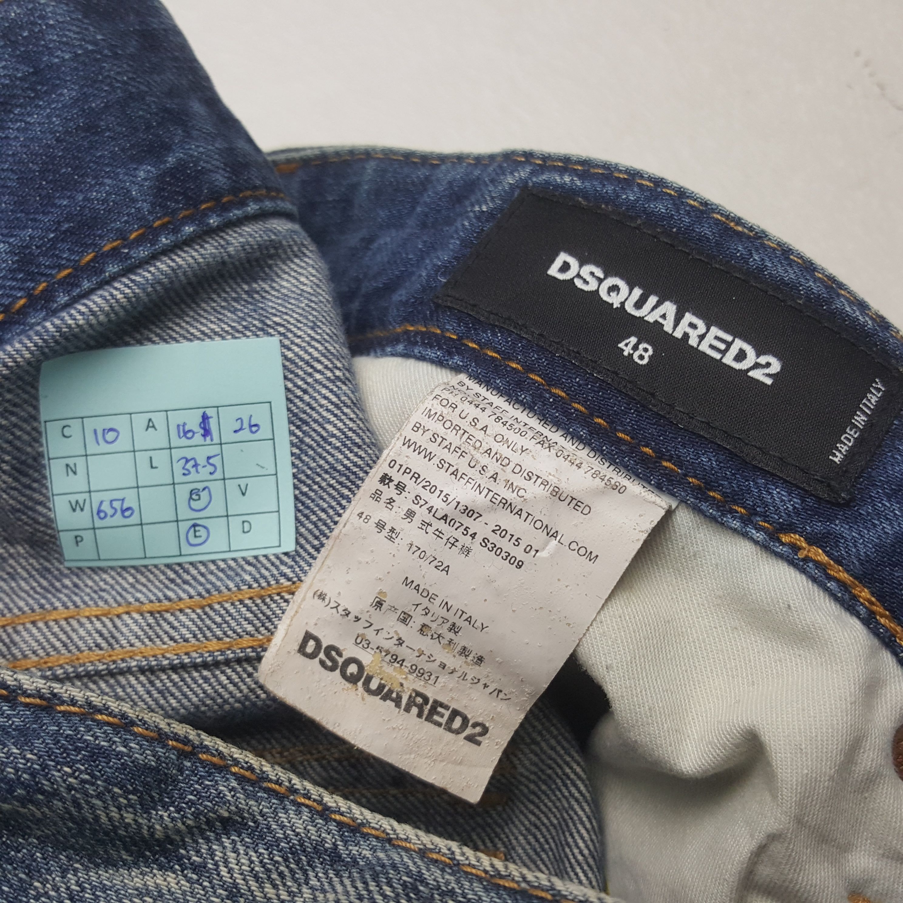 Dsquared2 Vintage Dsquared2 Italy Denim Jeans Size US 32 / EU 48 - 13 Thumbnail