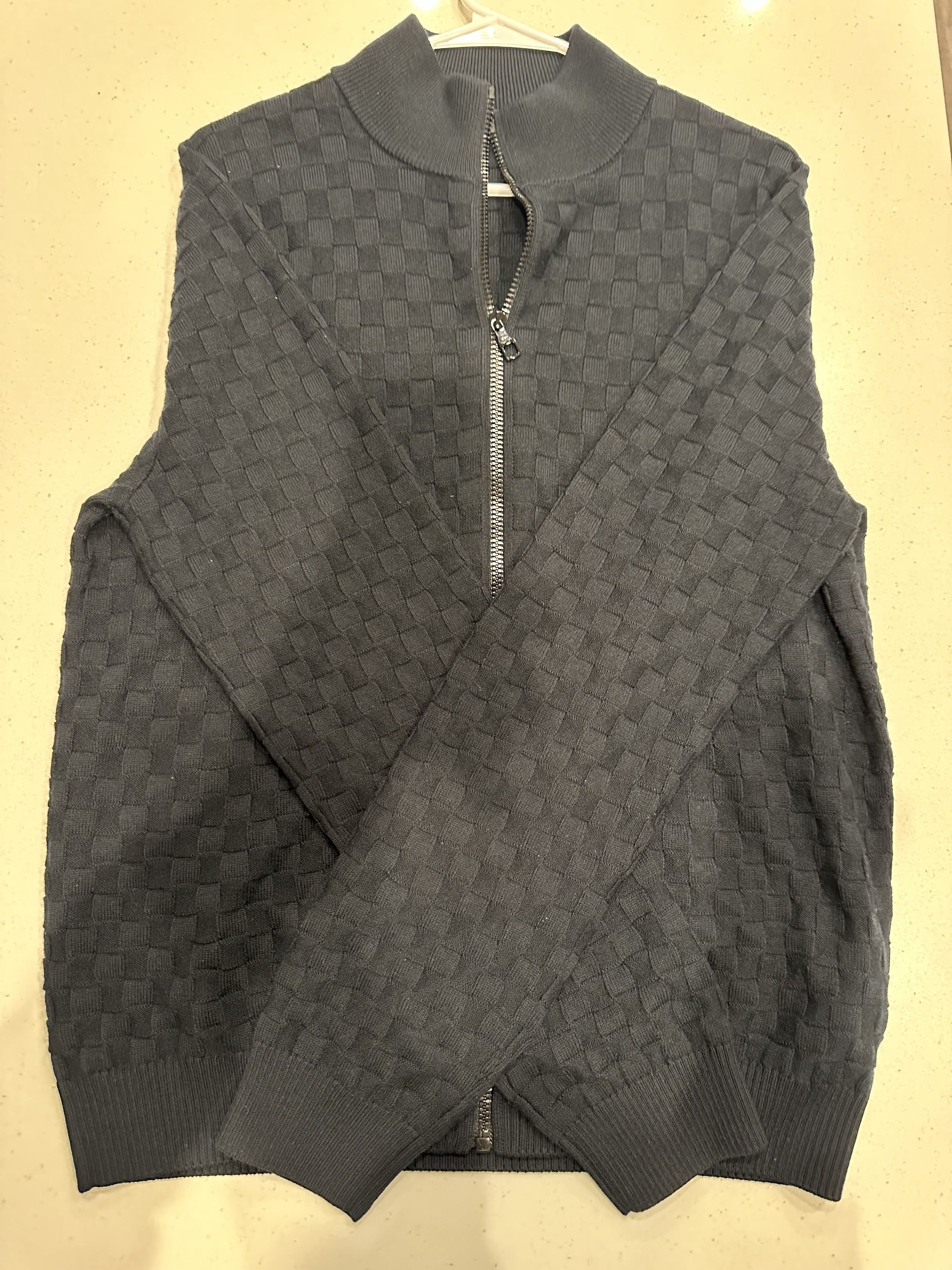 Louis Vuitton Damier Signature Zip-Through Cardigan Dark Night Blue. Size M0