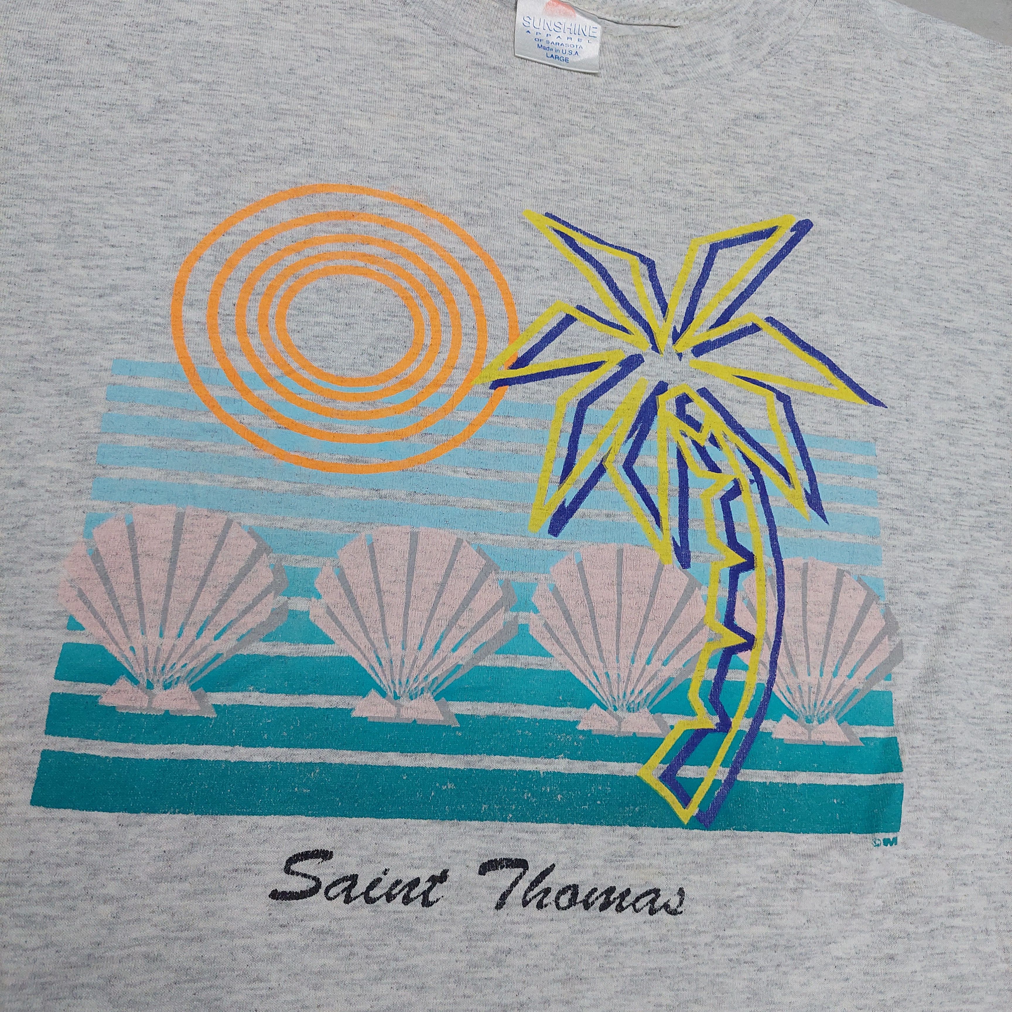 Vintage vintage 90s tropical graphic saint thomas t-shirt Size US L / EU 52-54 / 3 - 2 Thumbnail