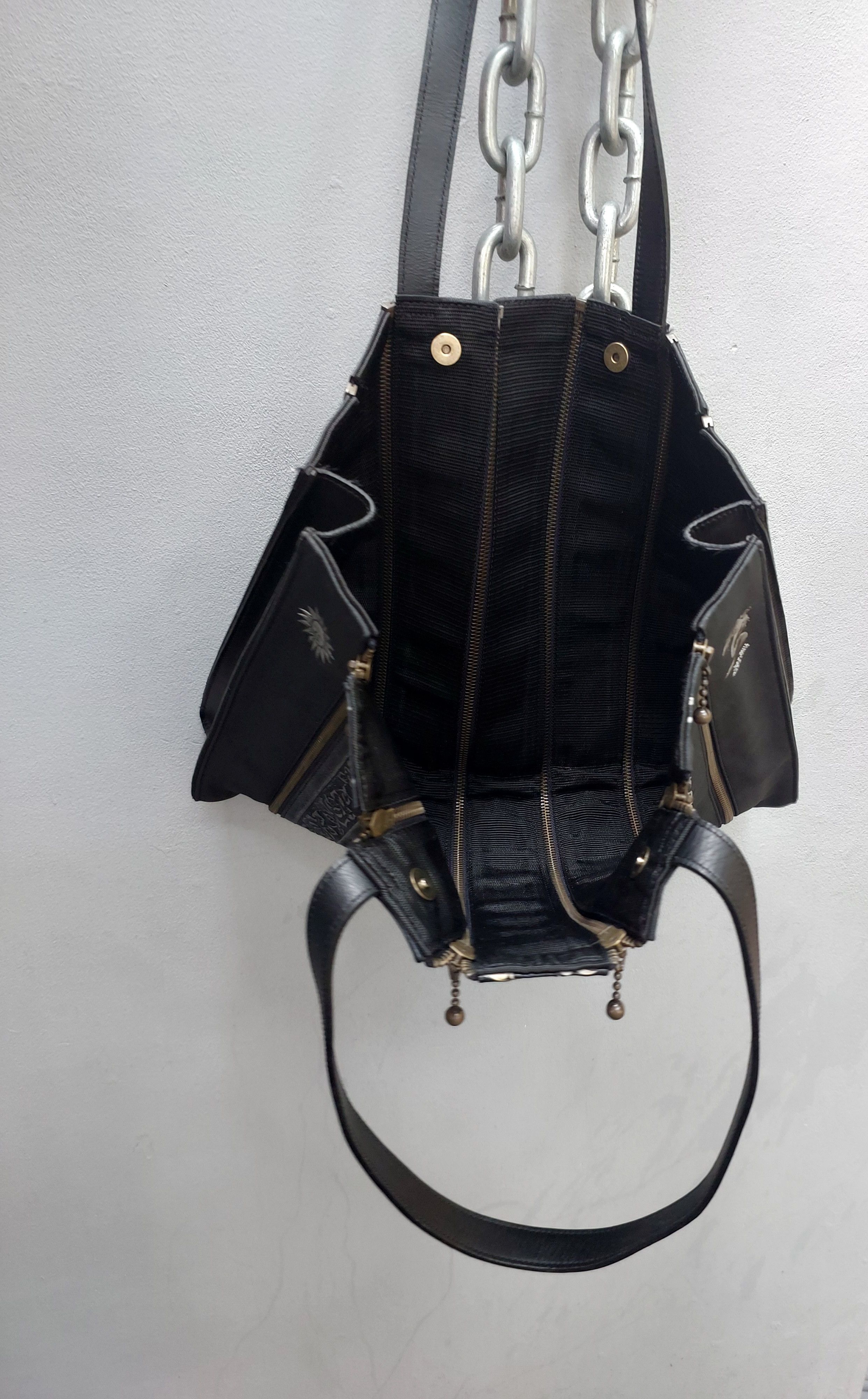 Jean Paul Gaultier RARE Jean Paul Gaultier Transformer Multi Zipper Handbag Size ONE SIZE - 9 Thumbnail
