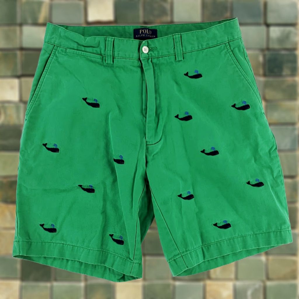 Polo Ralph Lauren Polo Ralph Lauren Shorts All Over Embroidered Whales Green Mens 32 Chino Size US XS / EU 42 / 0 - 1 Thumbnail