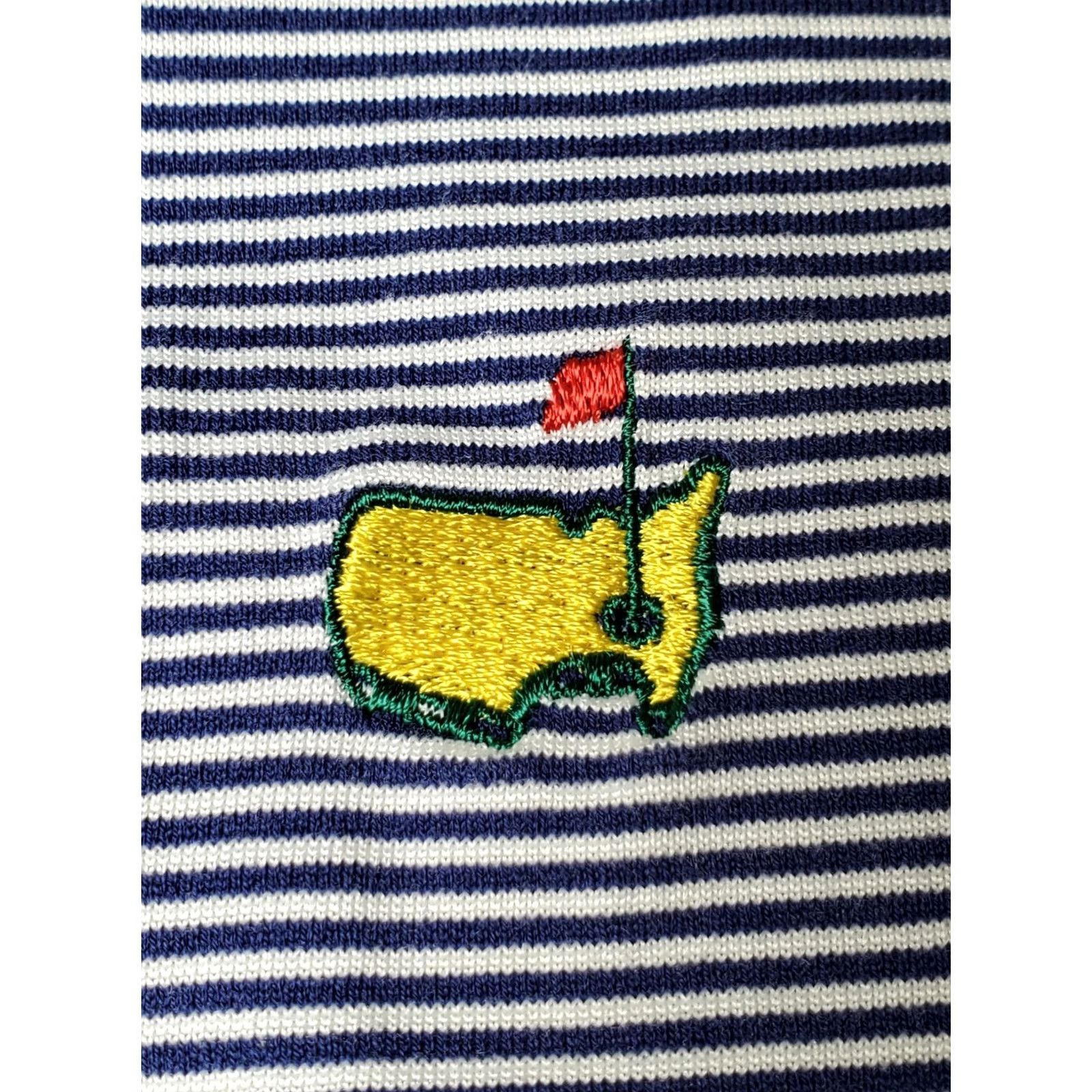 Vintage VINTAGE Masters Clubhouse Collection Tight Stripe Performance Golf Shirt Italy Men's L Size US L / EU 52-54 / 3 - 4 Thumbnail
