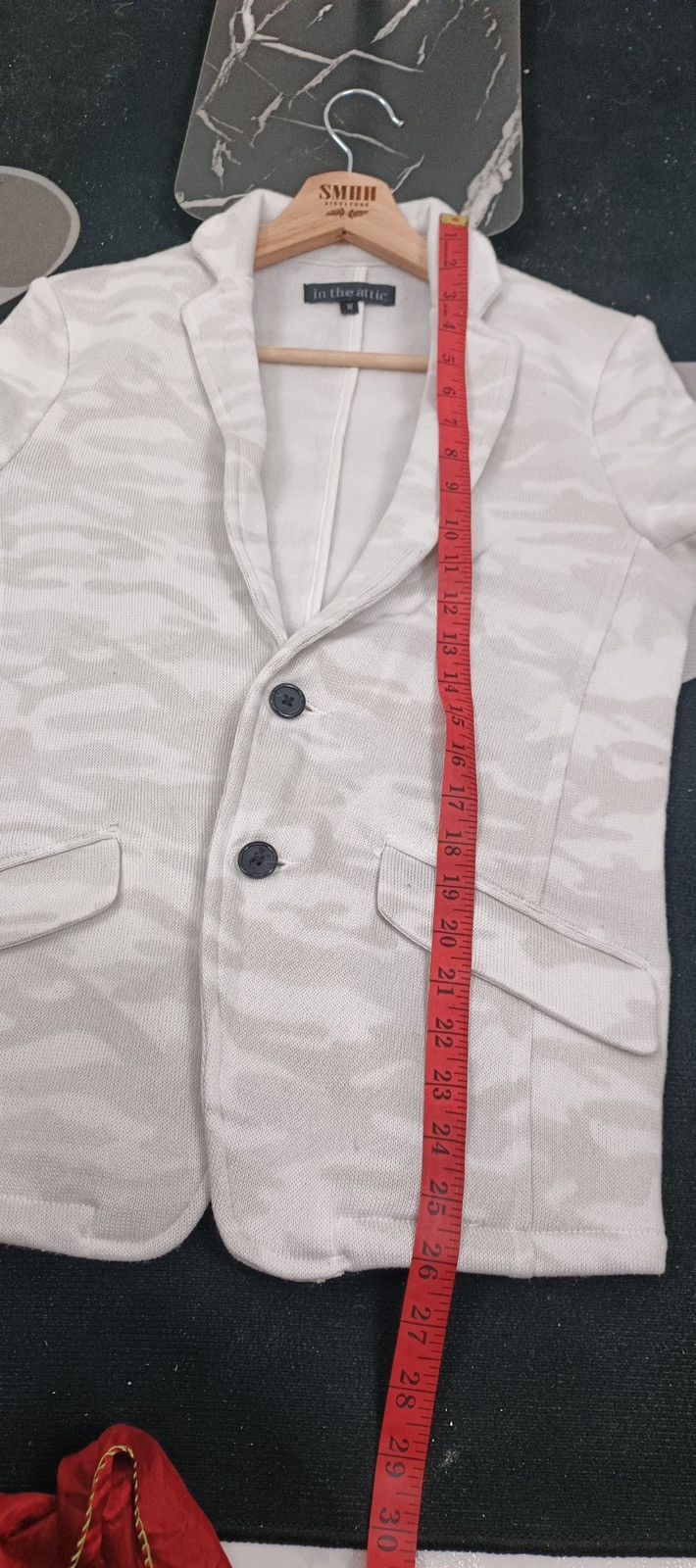 In The Attic RARE ARCHIVE IN THE ATTIC VINTAGE TONAL CAMO KNIT BLAZER - M Size 38R - 11 Thumbnail