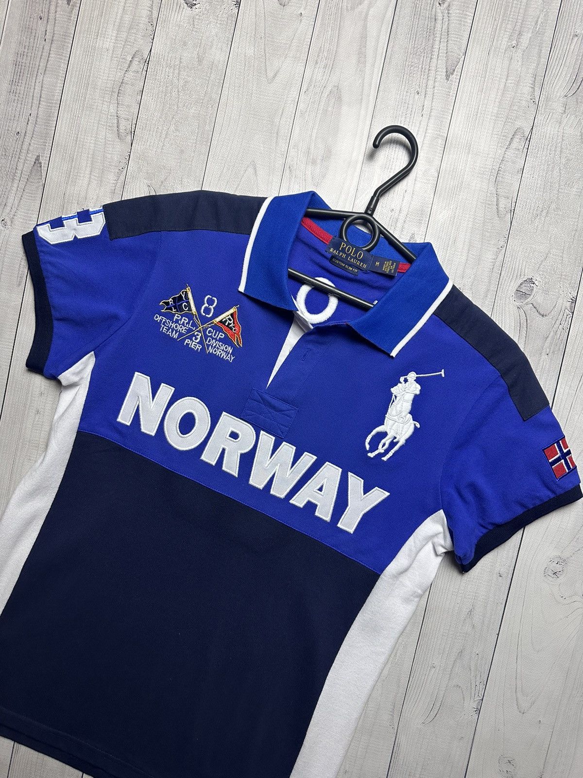 Polo Ralph Lauren × Vintage Vintage polo Ralph Lauren Norway 8 big logo size M Size US M / EU 48-50 / 2 - 2 Thumbnail