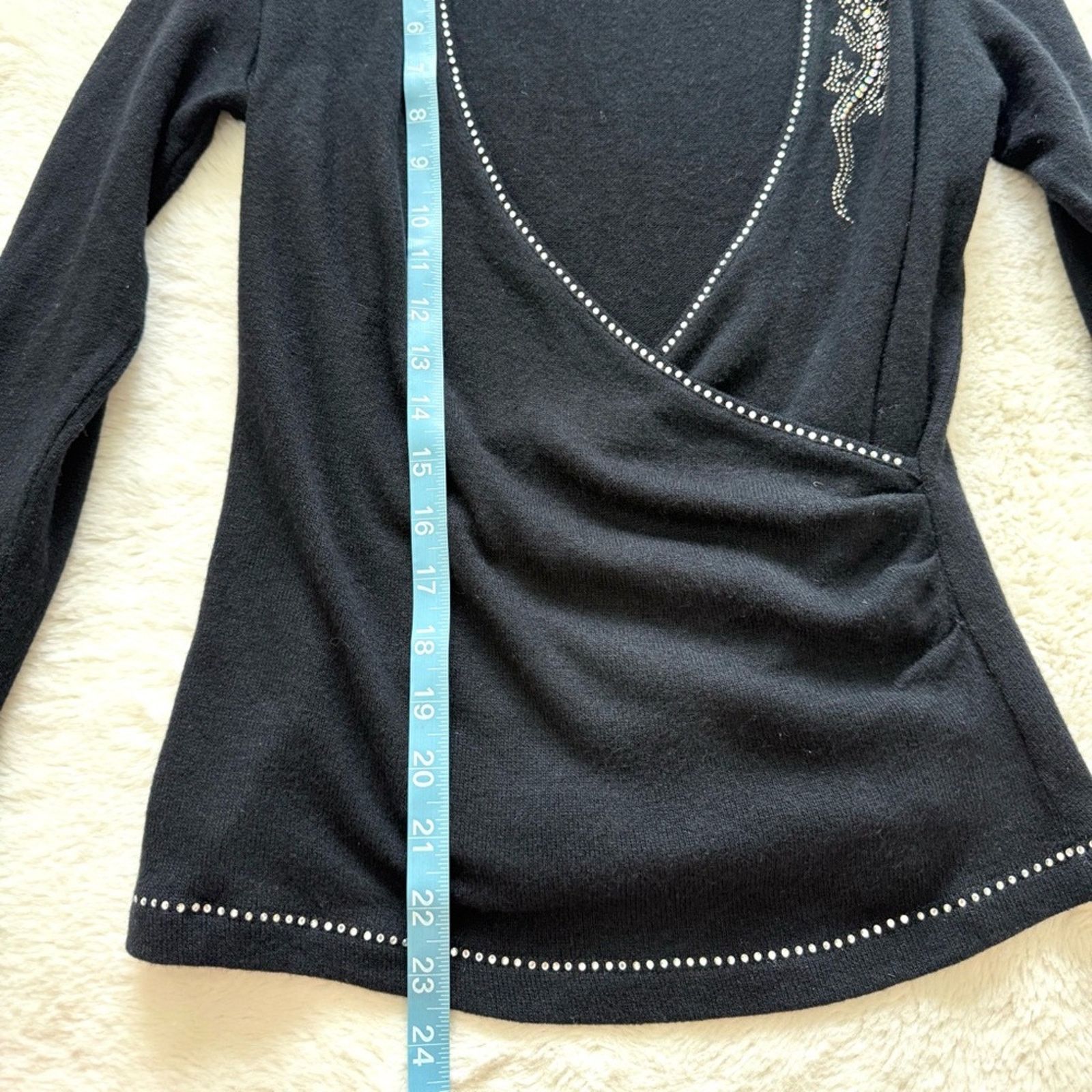 Other Women wool black sweater with crystals size M Size M / US 6-8 / IT 42-44 - 6 Thumbnail