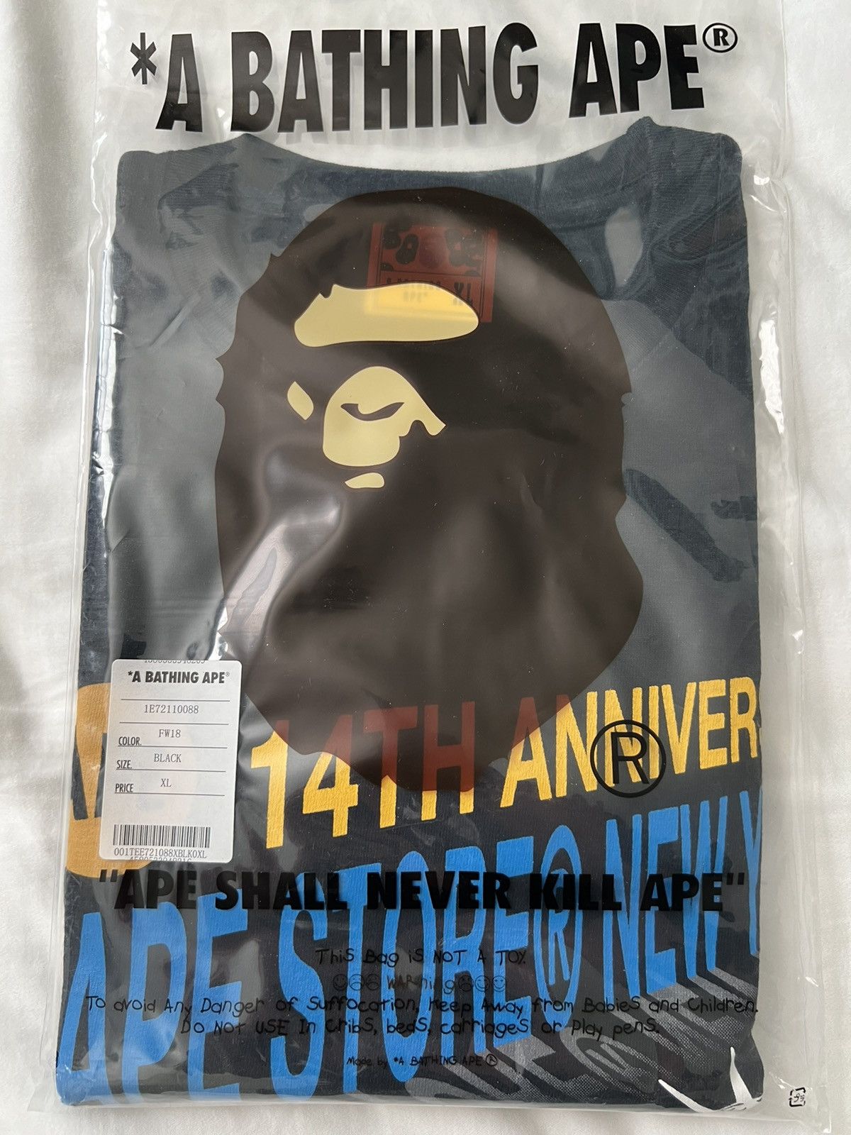 Bape BAPE NEW YORK 14TH ANNIVERSARY TEE Size US XL / EU 56 / 4 - 2 Thumbnail