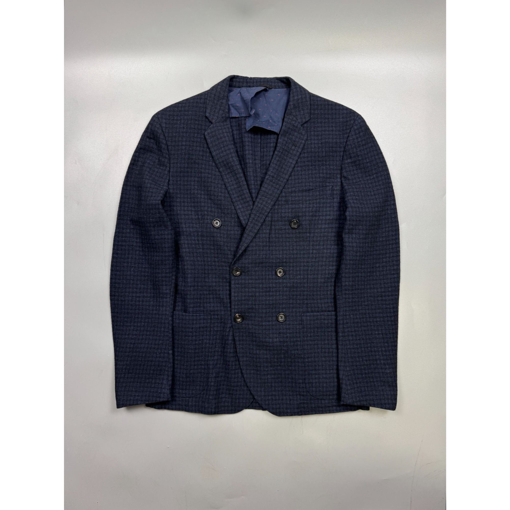 Tonello Tonello Double Breasted Wool Blazer (Y1280) Size 38R - 1 Thumbnail