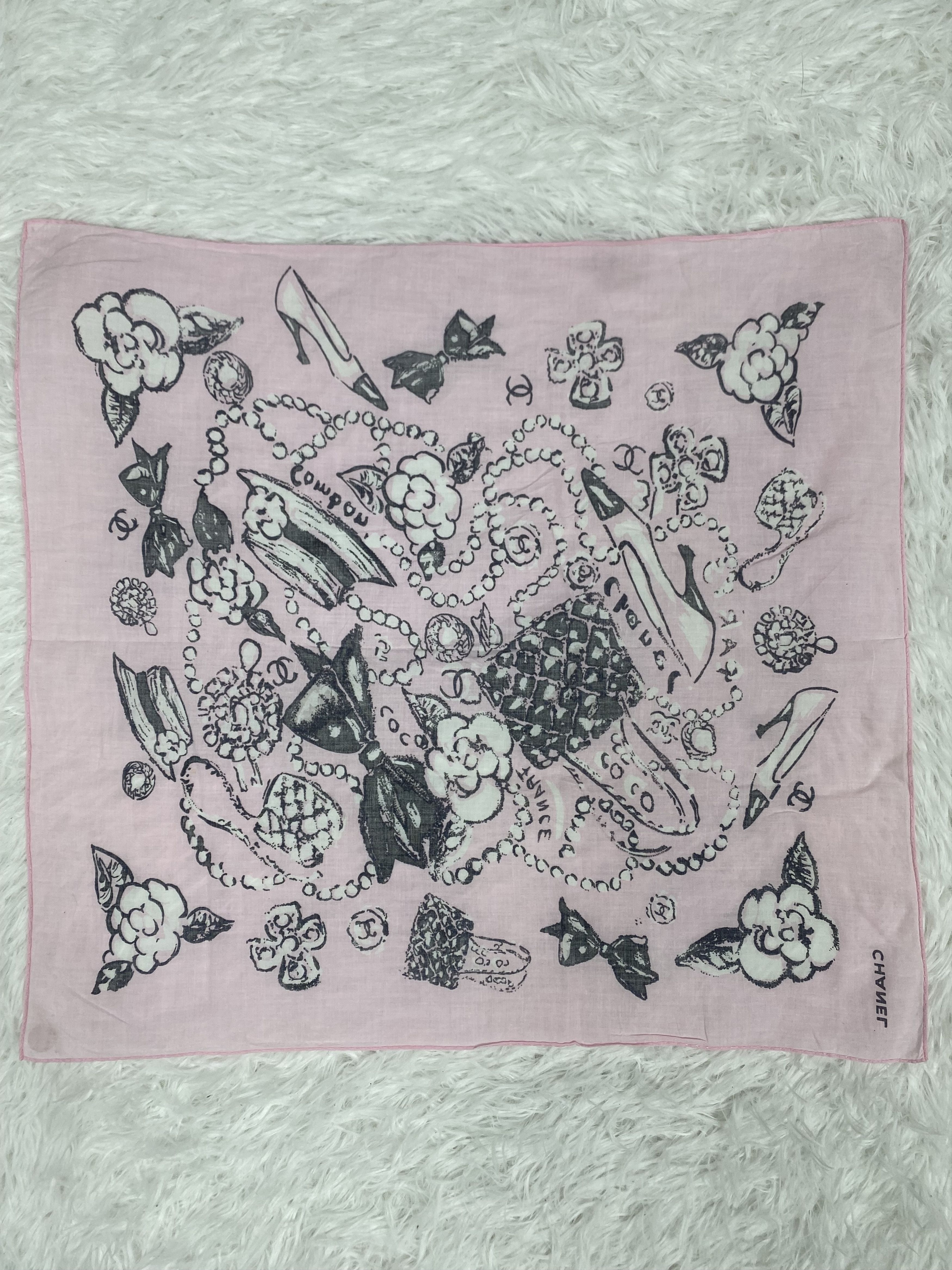 Vintage Vintage Chanel Handkerchief Neckerchief PH0051 Size ONE SIZE - 5 Thumbnail