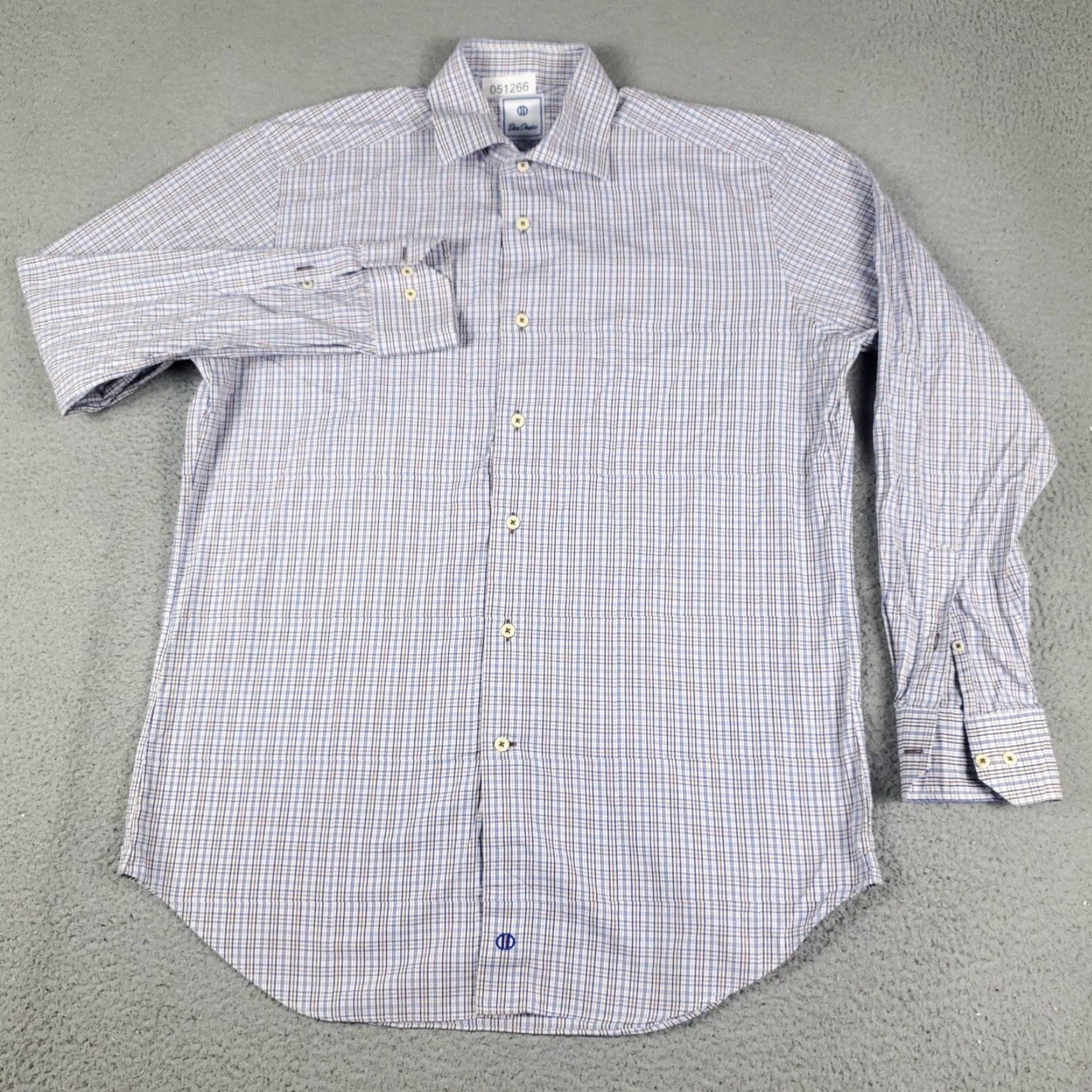 David Donahue David Donahue Shirt Large Blue Red Plaid Long Sleeve Button Up Mens Size US L / EU 52-54 / 3 - 2 Thumbnail