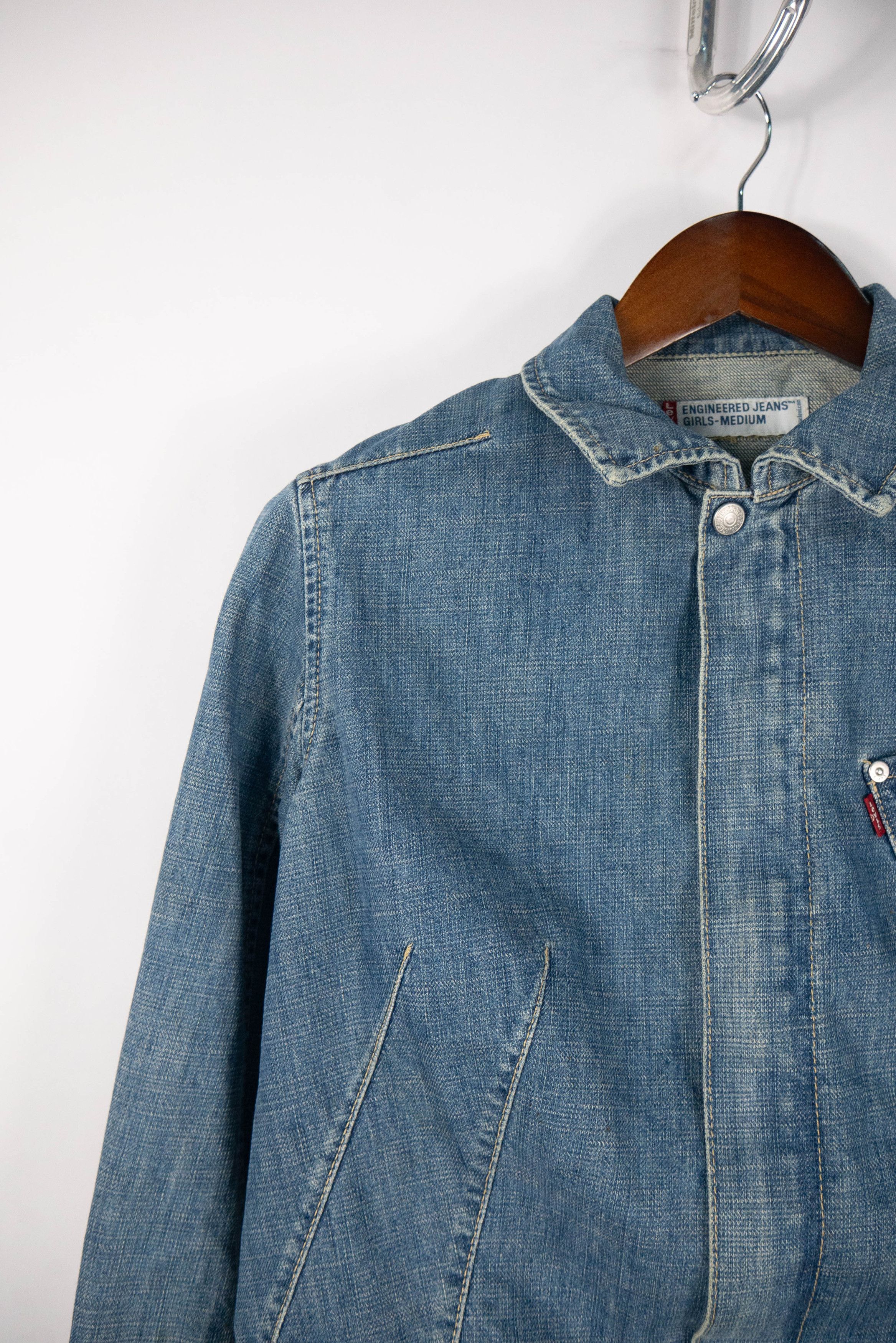 Levi's × Vintage Vintage Levis Avangarde Light Jeans Jacket Size M / US 6-8 / IT 42-44 - 4 Thumbnail