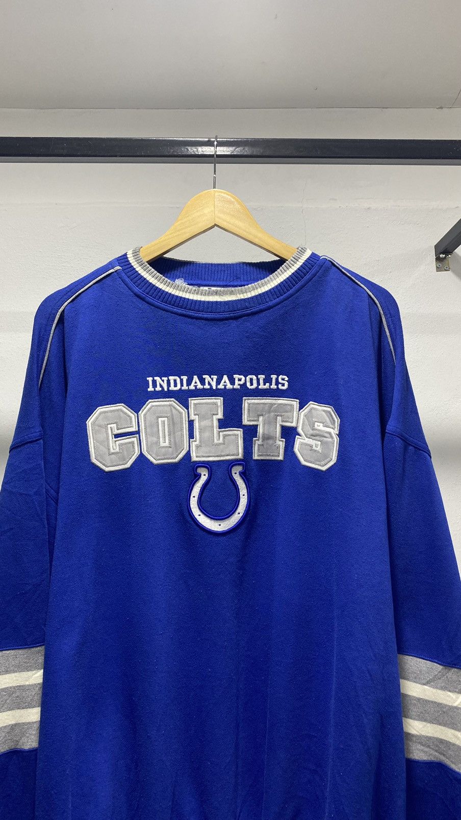 Lee × NFL × Vintage Vintage 80s LEE x Colts Indianapolis Sweater Size US XXL / EU 58 / 5 - 4 Thumbnail