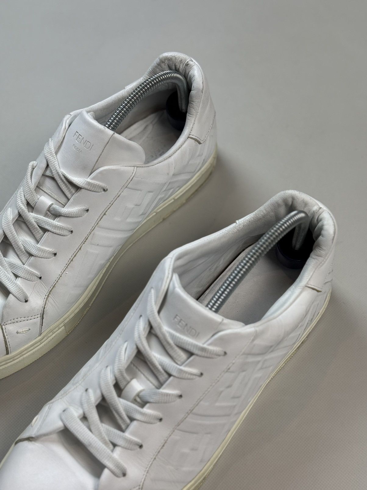 Fendi FF Monogram Leather Low Top Casual Lace Up Sneakers Shoes Size US 14 / EU 47 - 12 Thumbnail