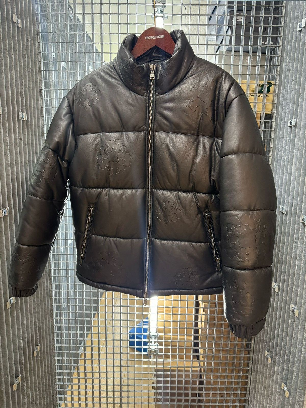 DENIM TEARS Denim Tears Leather Embossed Wreath Puffer Jacket Size US L / EU 52-54 / 3 - 8 Thumbnail