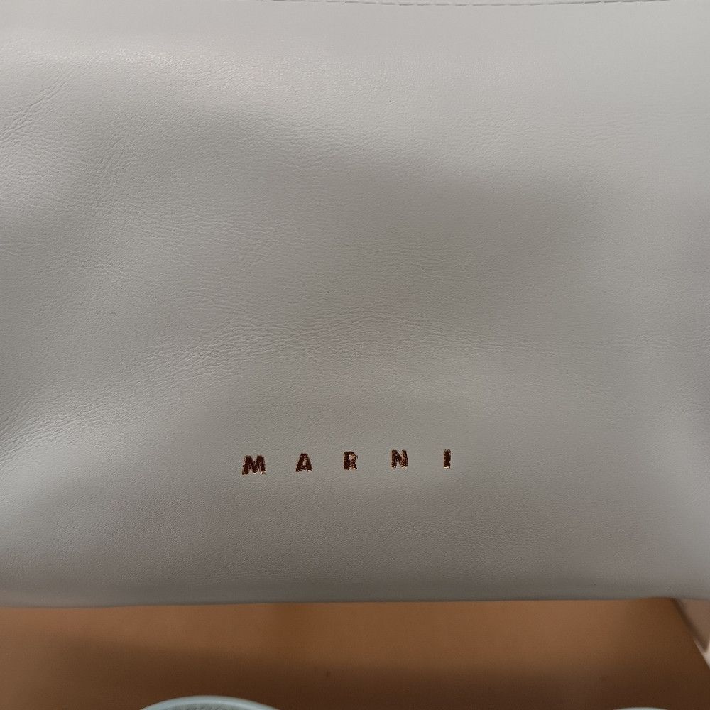 Marni Marni Womens Small Leather Prisma Crossbody Bag - Light Blue Size ONE SIZE - 8 Thumbnail