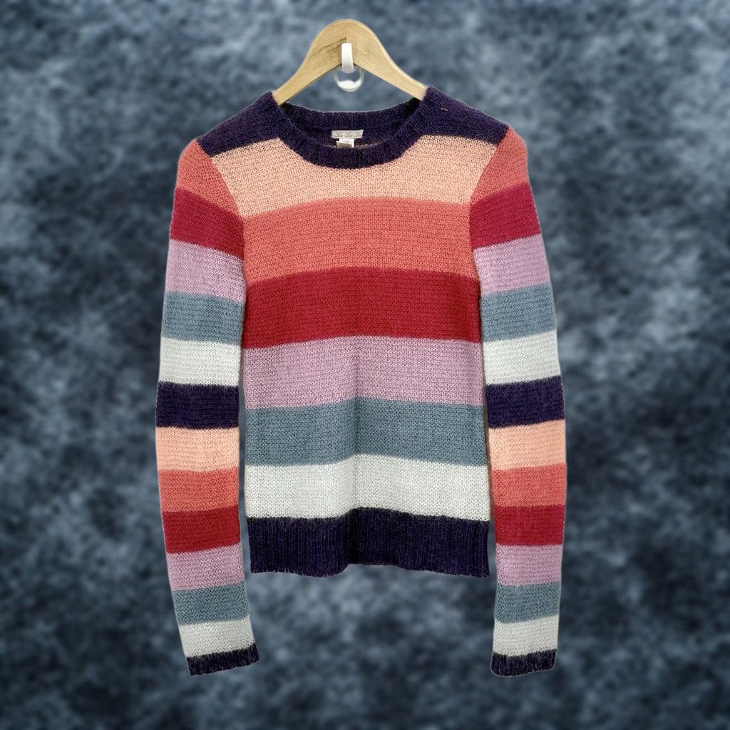 Vintage VINTAGE Lux Lux Lux Sweater Women S Striped Mohair Blend Crew Neck Long Sleeve Lightweight Boho 80s 90s Vintage Design Womens Size S / US 4 / IT 40 - 1 Thumbnail