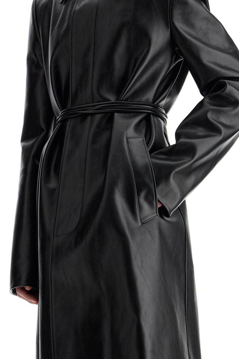 Alexander McQueen o1w1db11025 Stacked Shoulder Leather Raincoat in Black Size US M / EU 48-50 / 2 - 3 Thumbnail