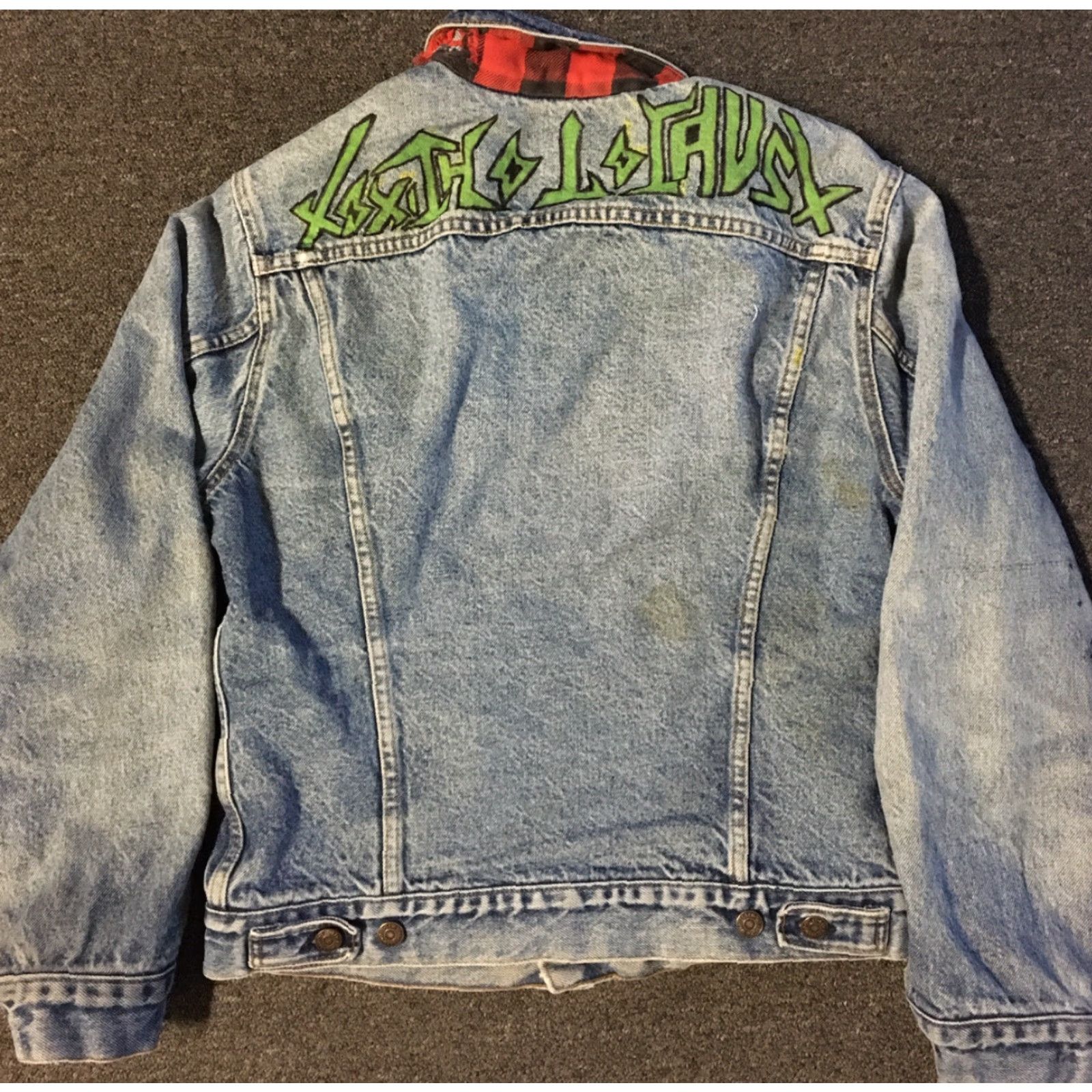 Levi's Vtg 80s Levi’s Trucker Jacket Denim Flannel Lined S USA Punk Grunge Biker 90s ACAB Toxic Holocaust ACAB USA Mens Jacket Blue Levi's Size US S / EU 44-46 / 1 - 2 Thumbnail
