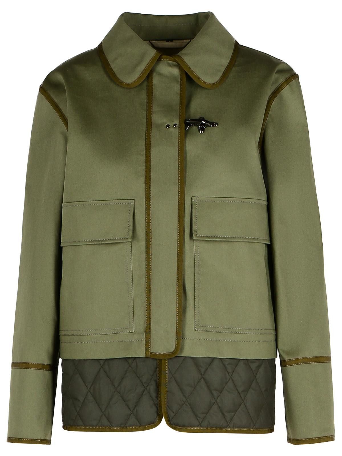 Fay FAY Green Cotton Blend Jacket Size M / US 6-8 / IT 42-44 - 1 Thumbnail