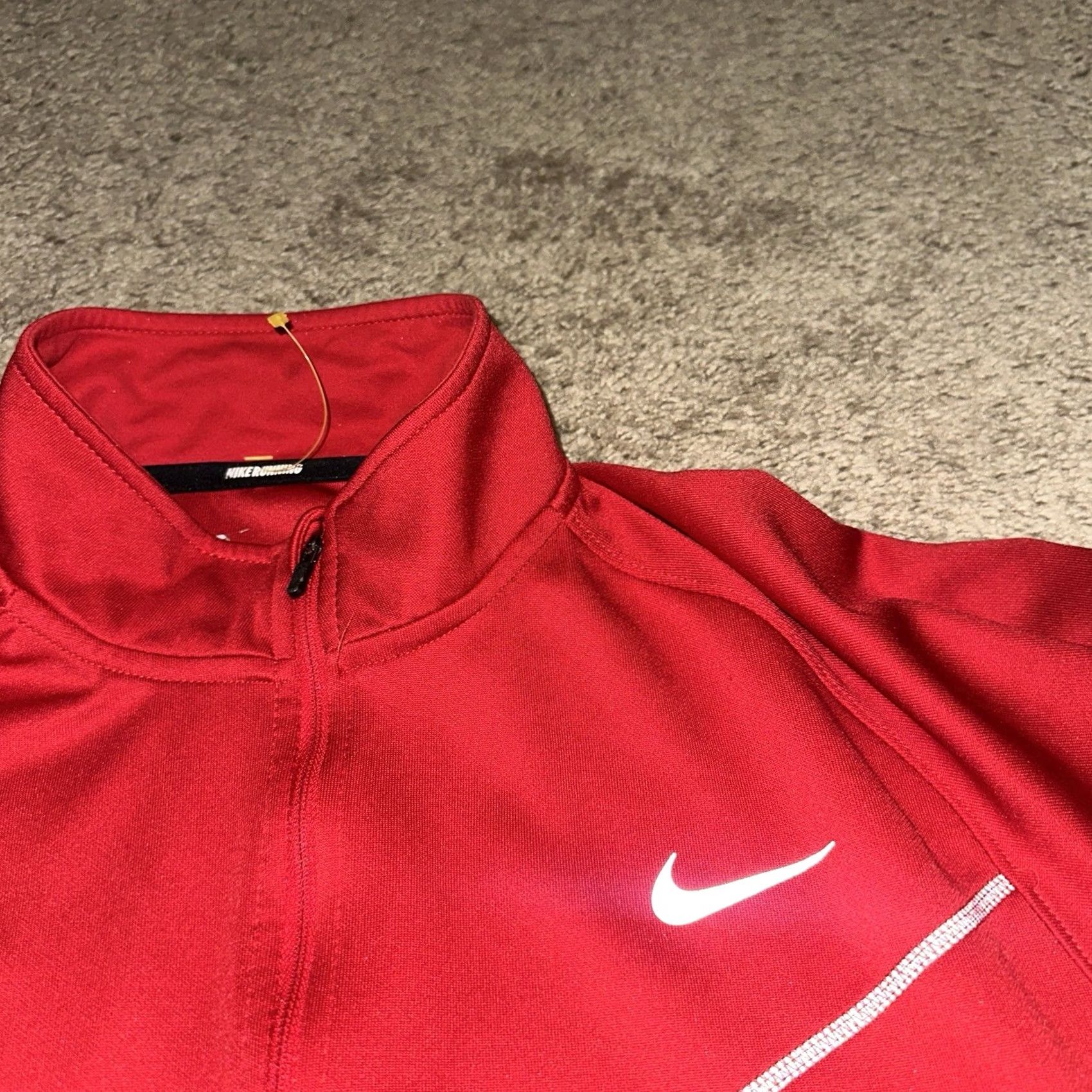 Nike Nike Dri-Fit Running Jacket Mens Large Full Zip Reflective Red Size US L / EU 52-54 / 3 - 2 Thumbnail