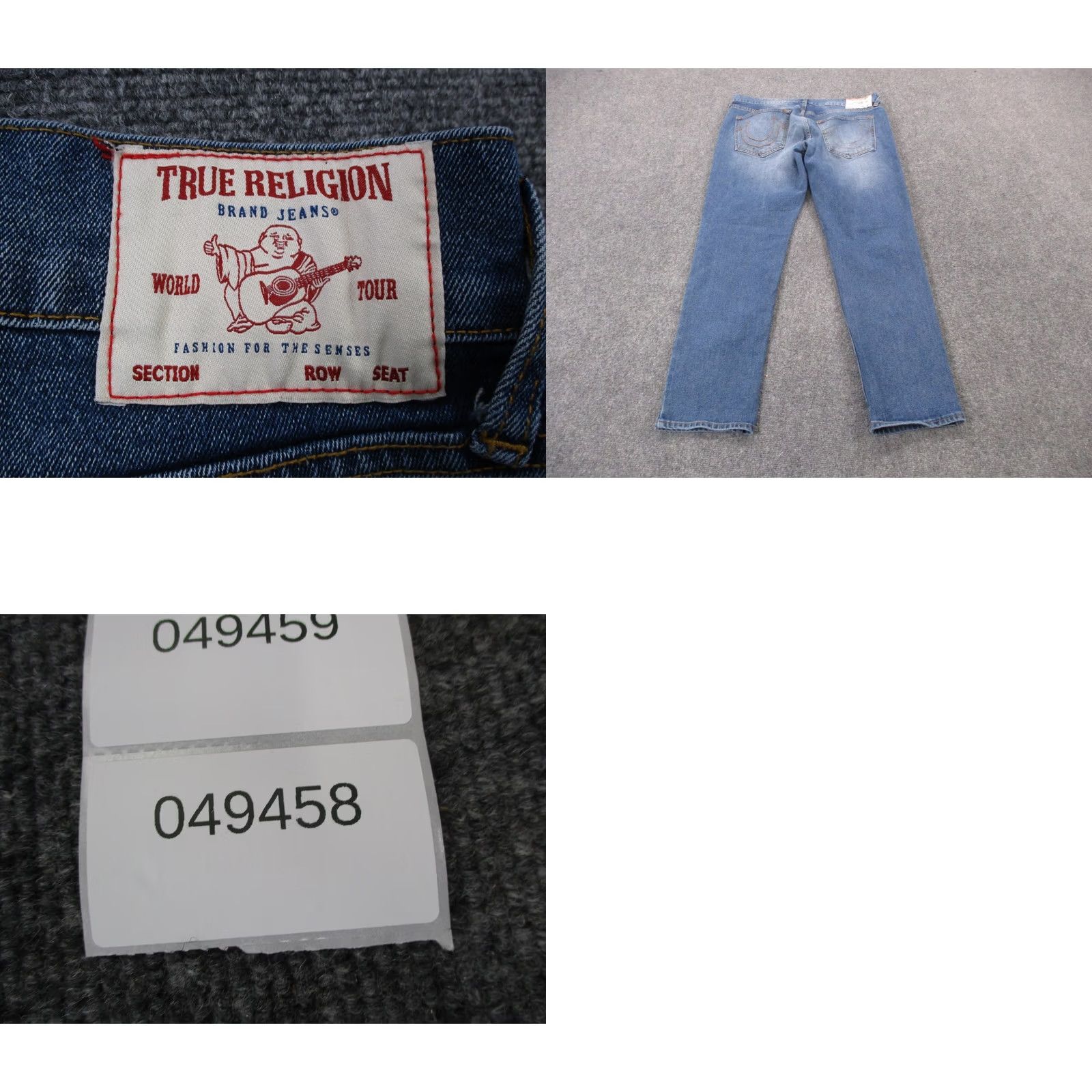 True Religion True Religion Geno Jeans 36 Blue Denim Slim Regular - Mens Jeans, 31 Inseam, Button Zip Closure, Cotton Polyester, Distressed Faded Size US 36 / EU 52 - 9 Thumbnail