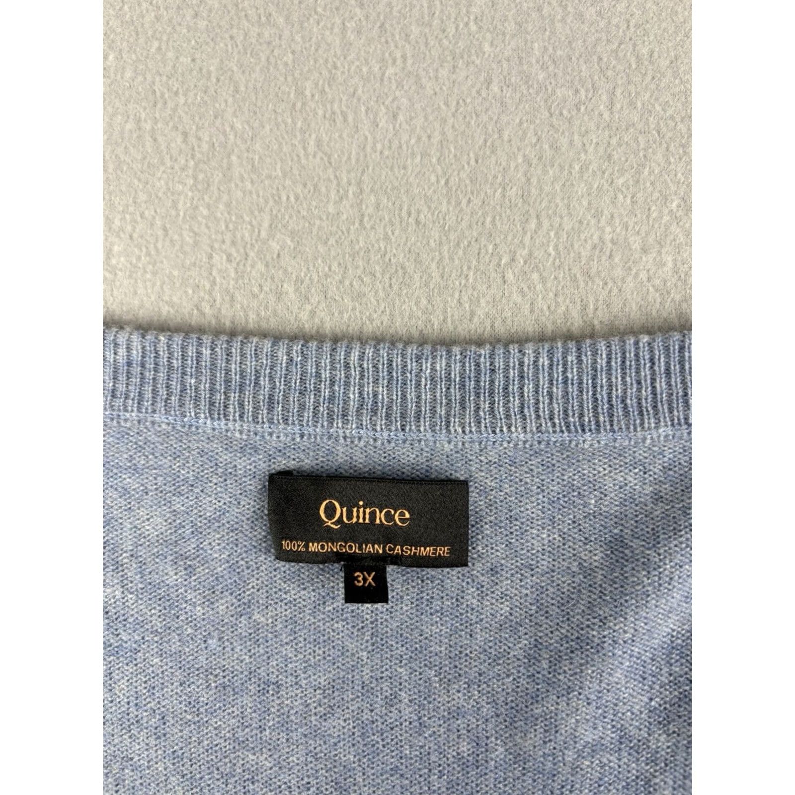 Quince Quince Sweater Men 3XL Blue Cashmere V-Neck Knit Pullover Casual Solid Tight-Knit Size US XXL / EU 58 / 5 - 3 Thumbnail