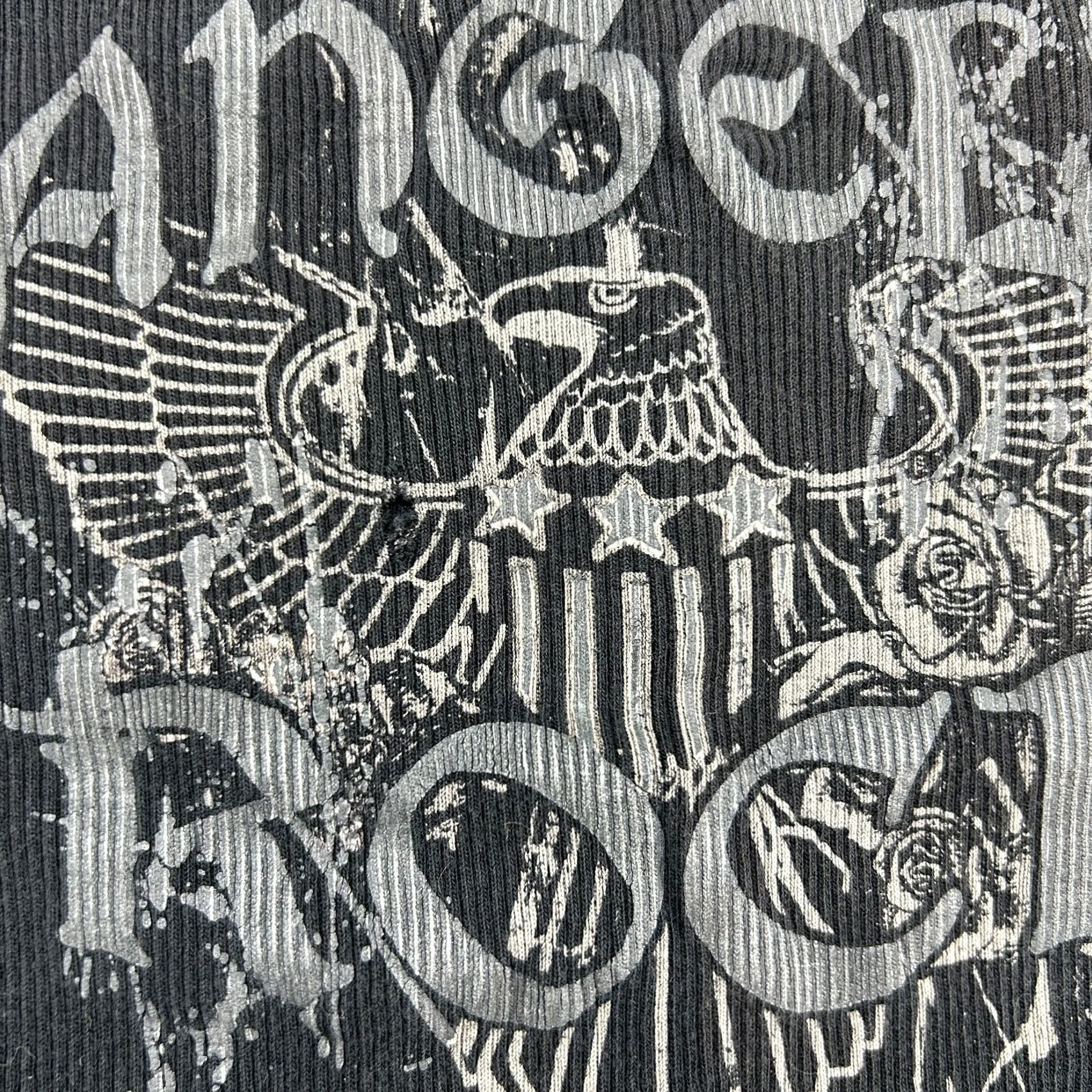 Vintage VINTAGE Angels Rock Shirt Womens L Black Tank Top Ribbed Knit Wings Emo Goth Y2K Size L / US 10 / IT 46 - 2 Thumbnail