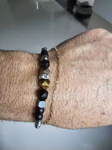 Jewelry Natural Tiger Eye Stone Bead Bracelet Size ONE SIZE - 4 Thumbnail