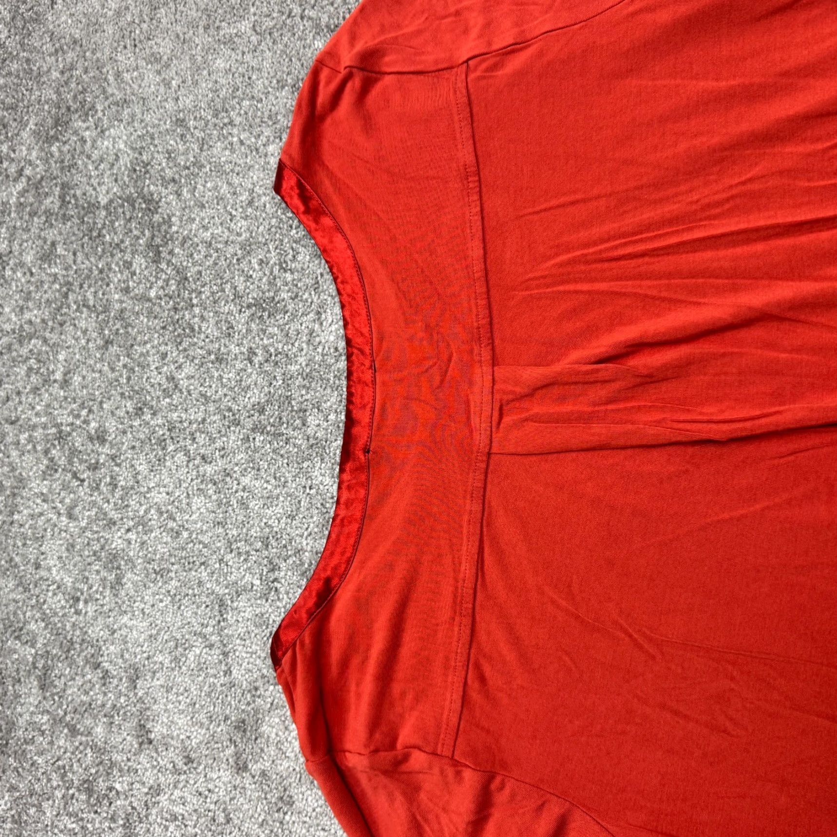 Vintage Joan Vass New York Hi-Lo Tunic Blouse Womens XL Burnt Orange Short Sleeve Top Size XL / US 12-14 / IT 48-50 - 4 Thumbnail