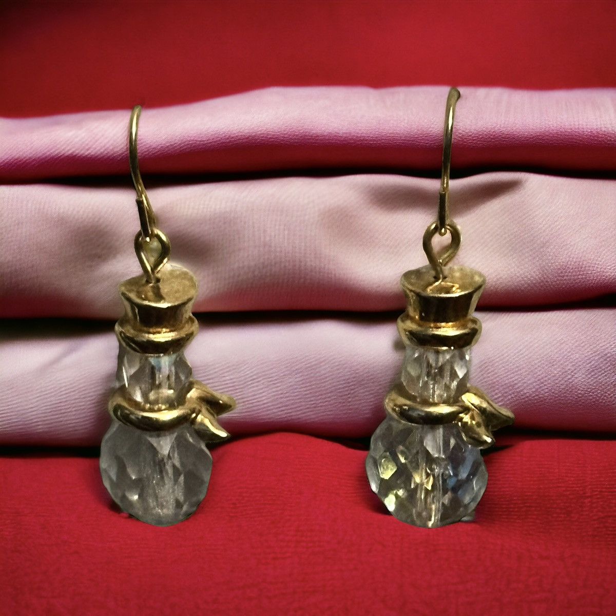 Other Aurora Borealis crystal snowman dangle earrings Size ONE SIZE - 1 Thumbnail