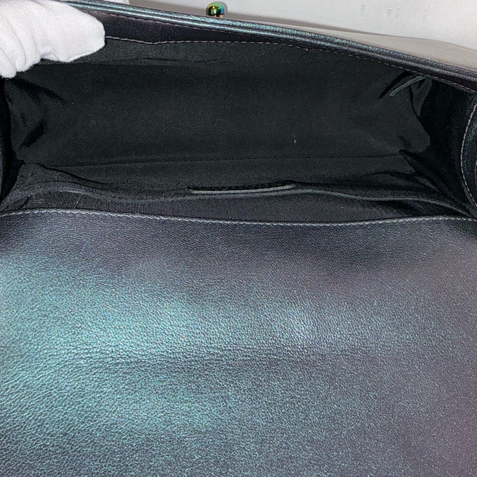 Chanel Chanel Purple Iridescent Mermaid Boy Flap Bag goatskin leath Size ONE SIZE - 9 Thumbnail