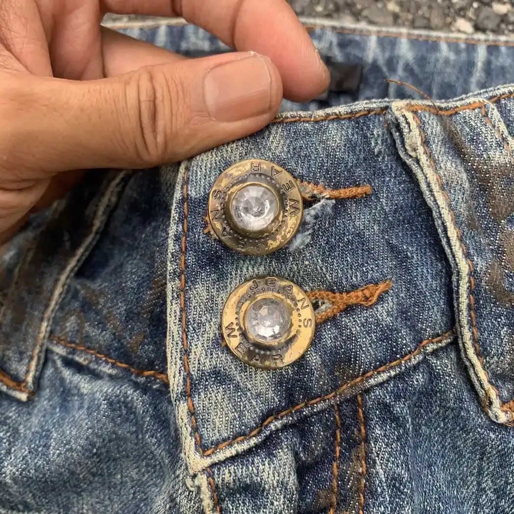 Japanese Brand JAPANESE RUSTY DIRTY DENIM 30x32 RIPPED FLARE BOOTCUT PANTS Size US 30 / EU 46 - 5 Thumbnail