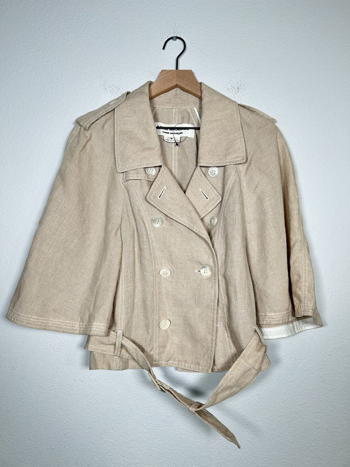 Junya Watanabe AW10 Twill Batwing cropped Trench coat Size US S / EU 44-46 / 1 - 1 Thumbnail