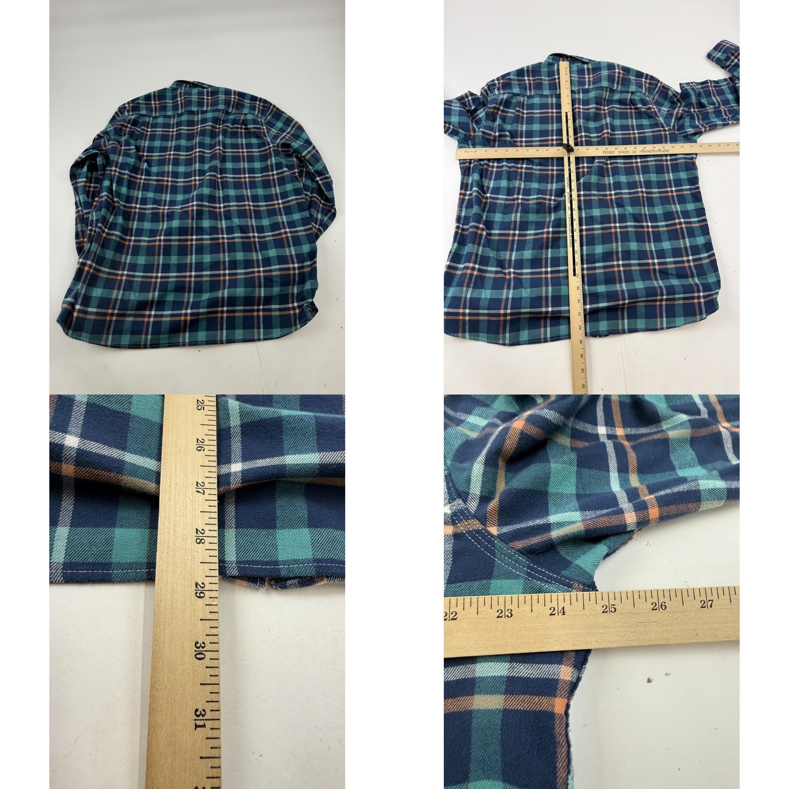 Vintage L.L. Bean Shirt Mens Large Blue Plaid Flannel Long Sleeve Button Front Casual Size US L / EU 52-54 / 3 - 8 Thumbnail