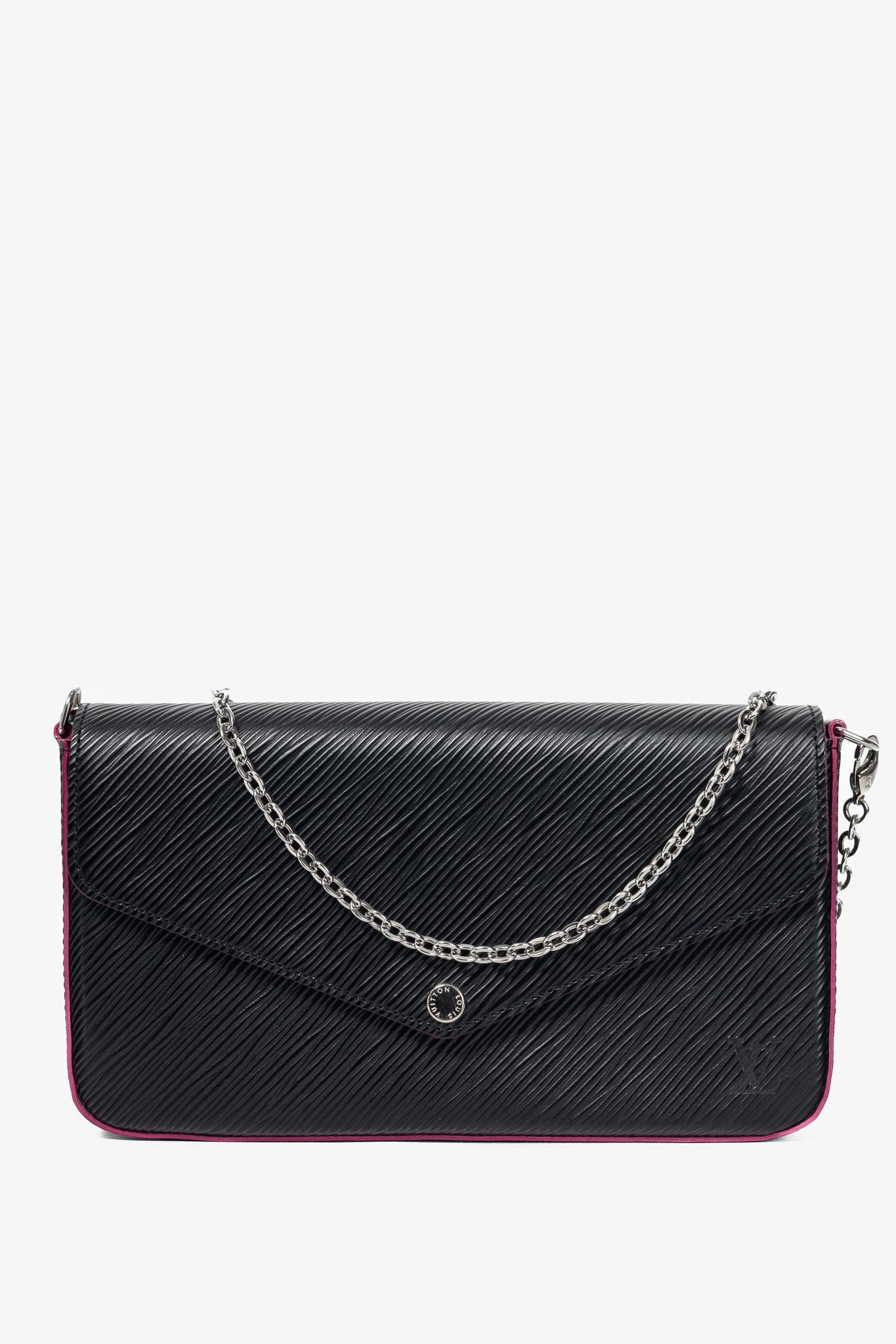 Louis Vuitton Louis Vuitton Felicie Noir & Fuchsia Epi Leather Pochette Size ONE SIZE - 1 Thumbnail