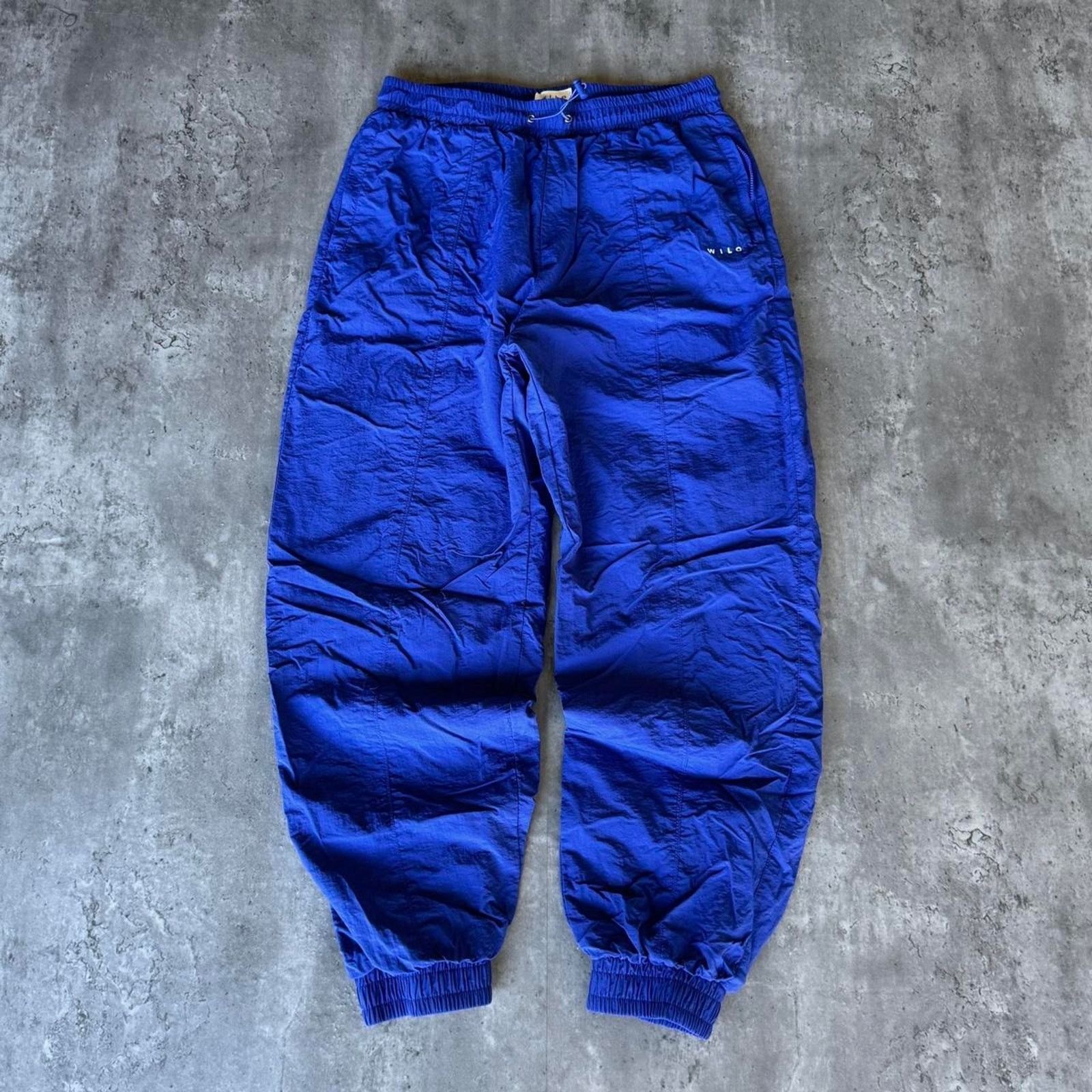 Japanese Brand × Vintage Vintage Y2K WILO Royal Blue Nylon Trackpants Sweatpants Size US 32 / EU 48 - 1 Thumbnail