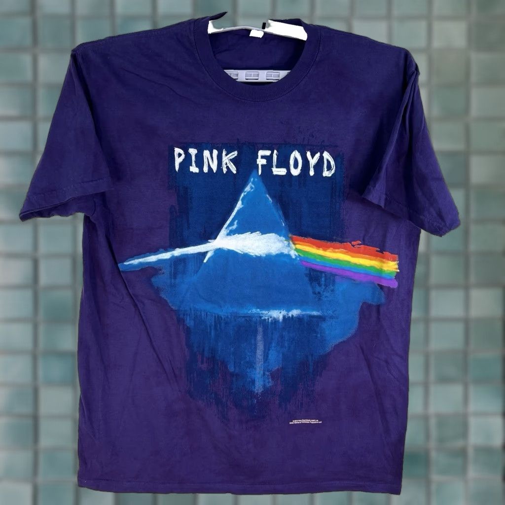 Liquid Blue Pink Floyd Shirt L Liquid Blue Purple Tie-Dye Dark Side of the Moon Graphic Print Mens 2010s Size US L / EU 52-54 / 3 - 1 Thumbnail