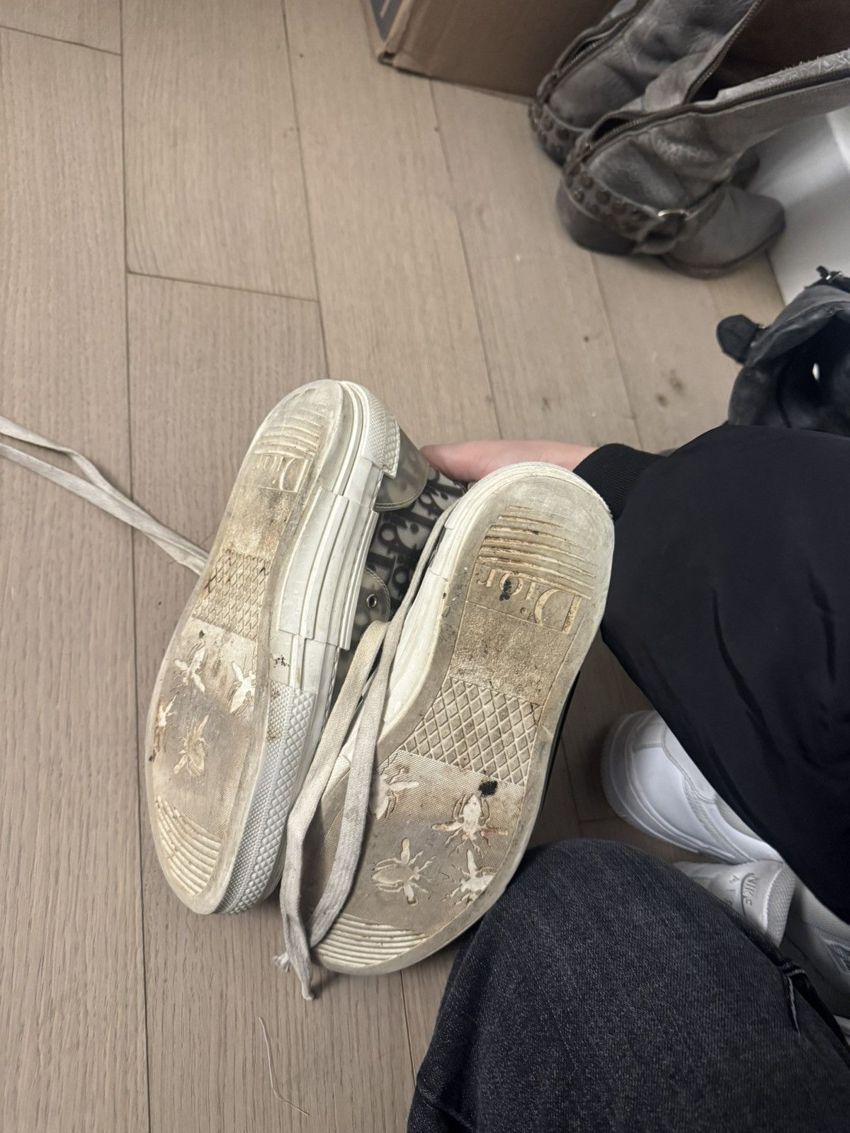 Dior Dior B23 Oblique High Top Sneakers Size US 7 / IT 37 - 8 Thumbnail