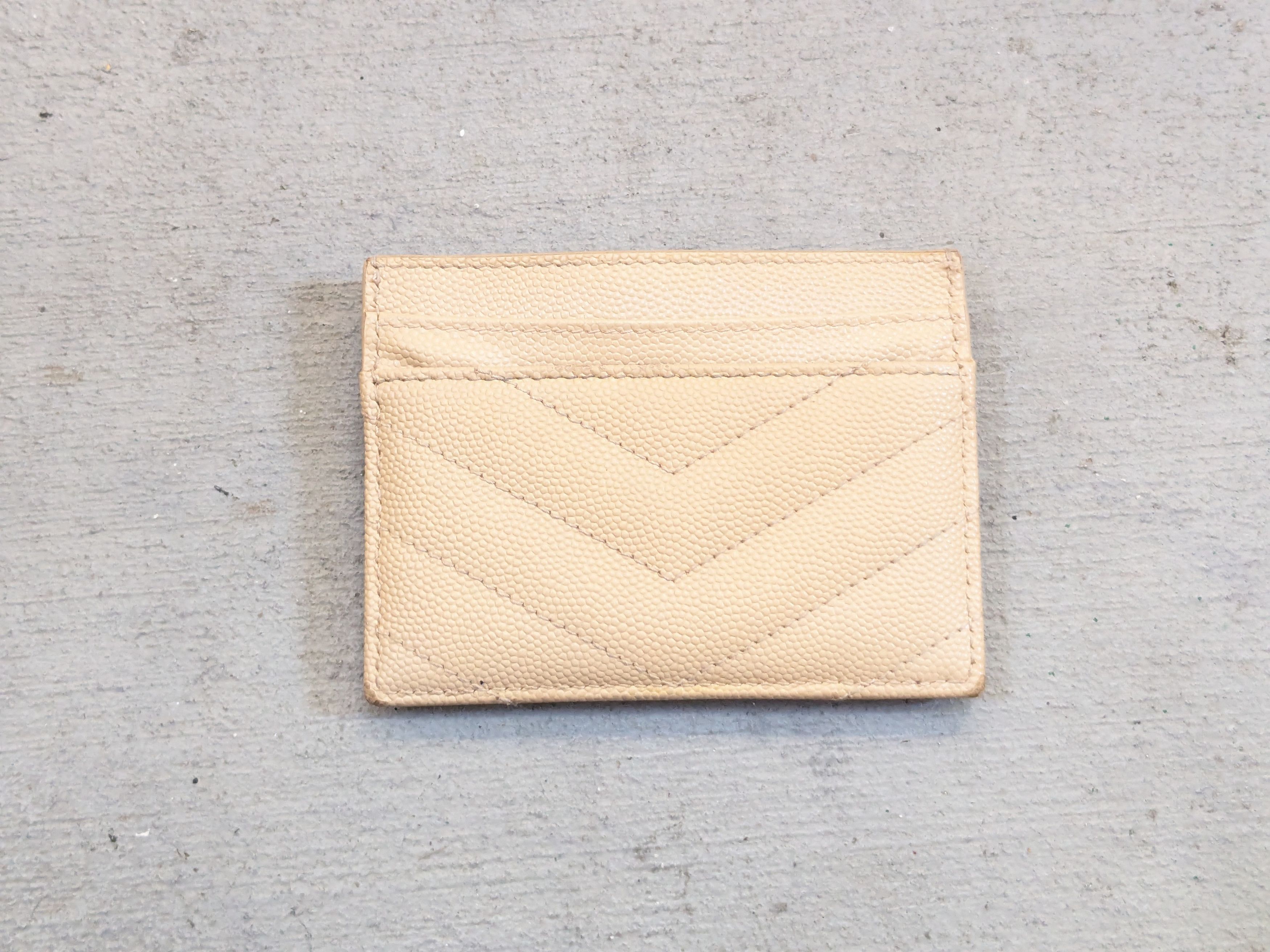 Saint Laurent Paris Saint Laurent Paris Wallet Cardholder Beige Leather SLP YSL Size ONE SIZE - 8 Thumbnail