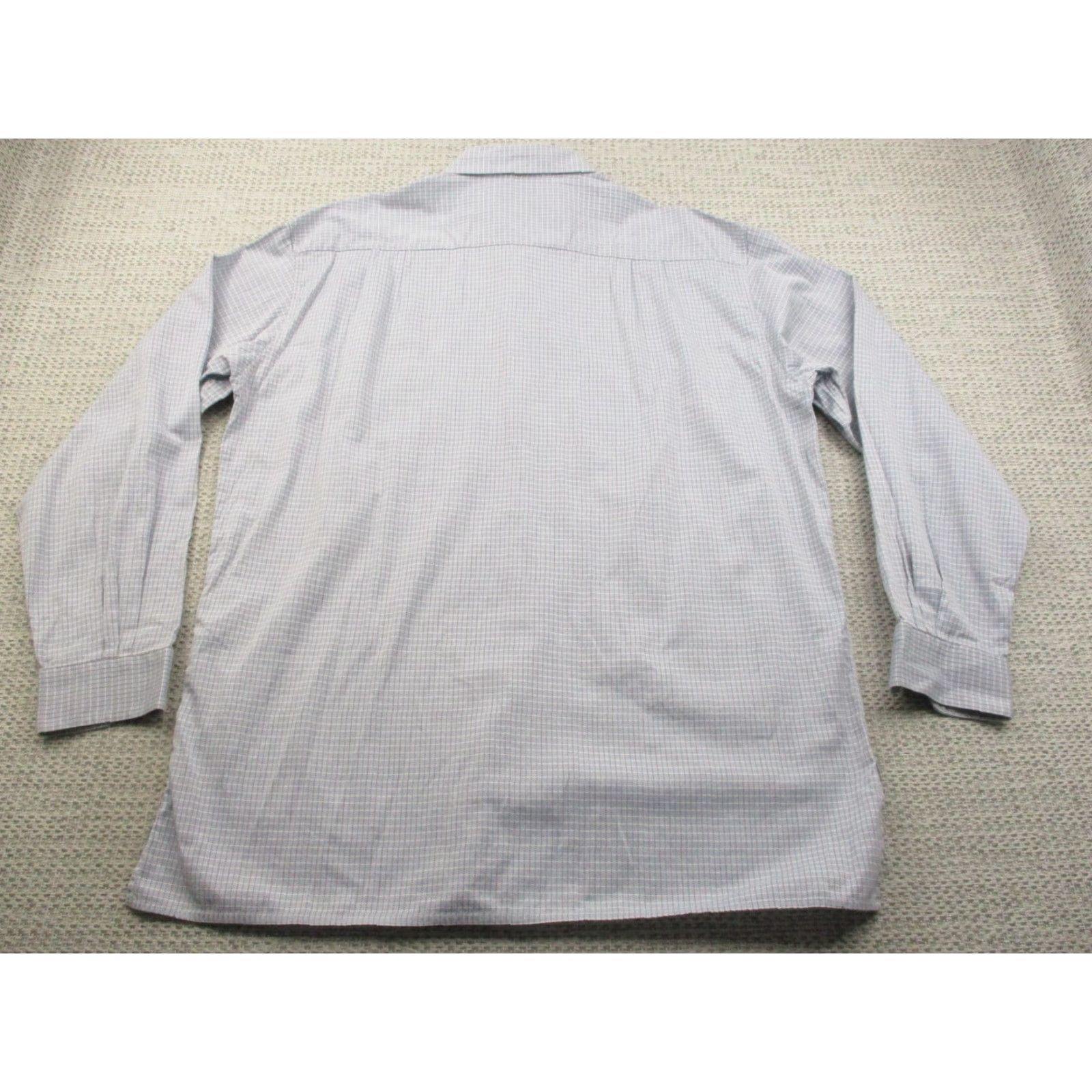 Ermenegildo Zegna Ermenegildo Zegna Shirt Mens XL Blue Windowpane Check Long Sleeve Made Italy Size US XL / EU 56 / 4 - 7 Thumbnail