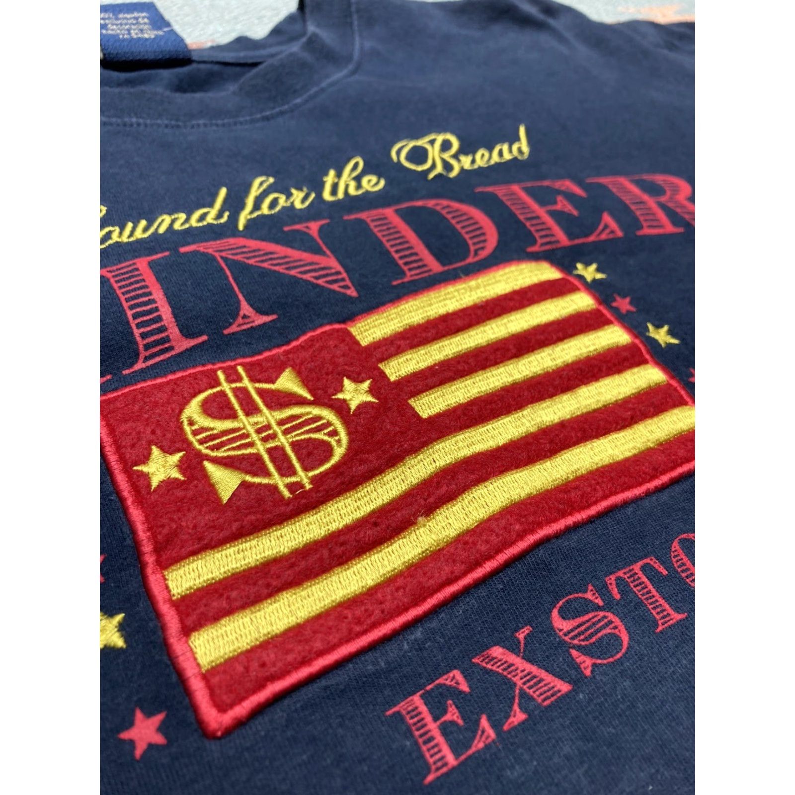 Bodega VINTAGE Exsto T-Shirt Boots Blue Large Mens Bloodhound for the Bread Grinder Cash 29” Length 24” Pit to Pit G3 Size US L / EU 52-54 / 3 - 5 Thumbnail