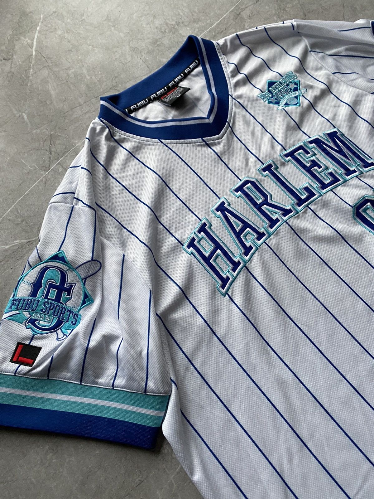 Fubu 🇺🇸 Vintage 90s Fubu Harlem 05 Baseball Stussy Style t-shirt Size US L / EU 52-54 / 3 - 3 Thumbnail