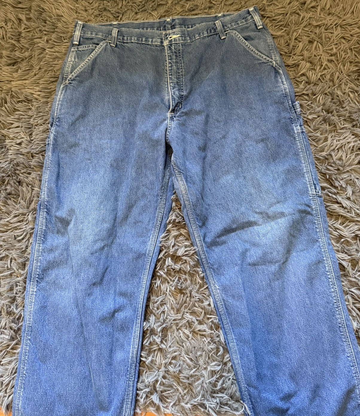 Carhartt Vintage CARHARTT Rare Denim Carpenter/Utility Pants Y2K Size US 33 - 1 Thumbnail
