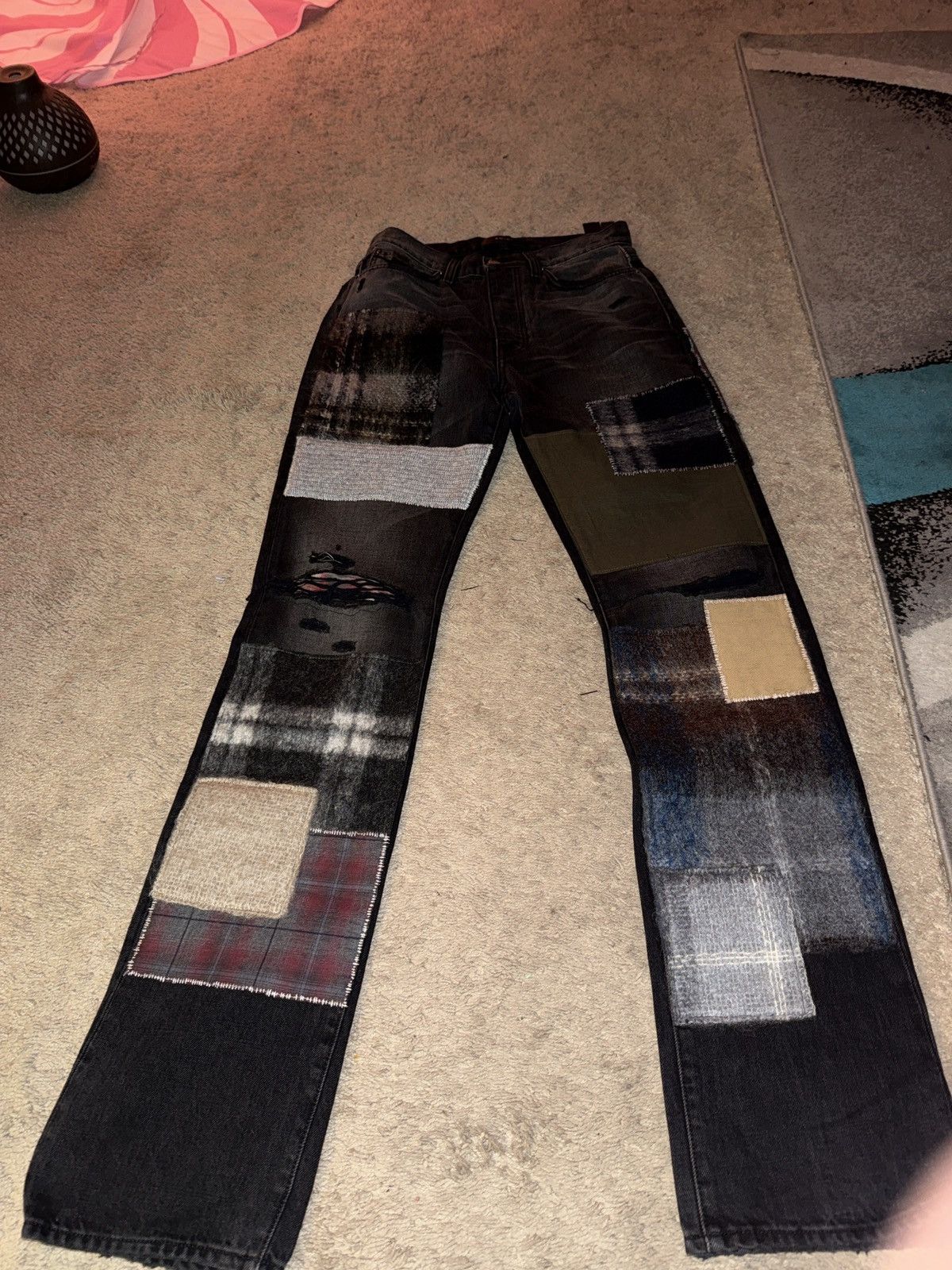 Amiri Amiri mohair vintage black loose jeans Size US 28 / EU 44 - 1 Thumbnail