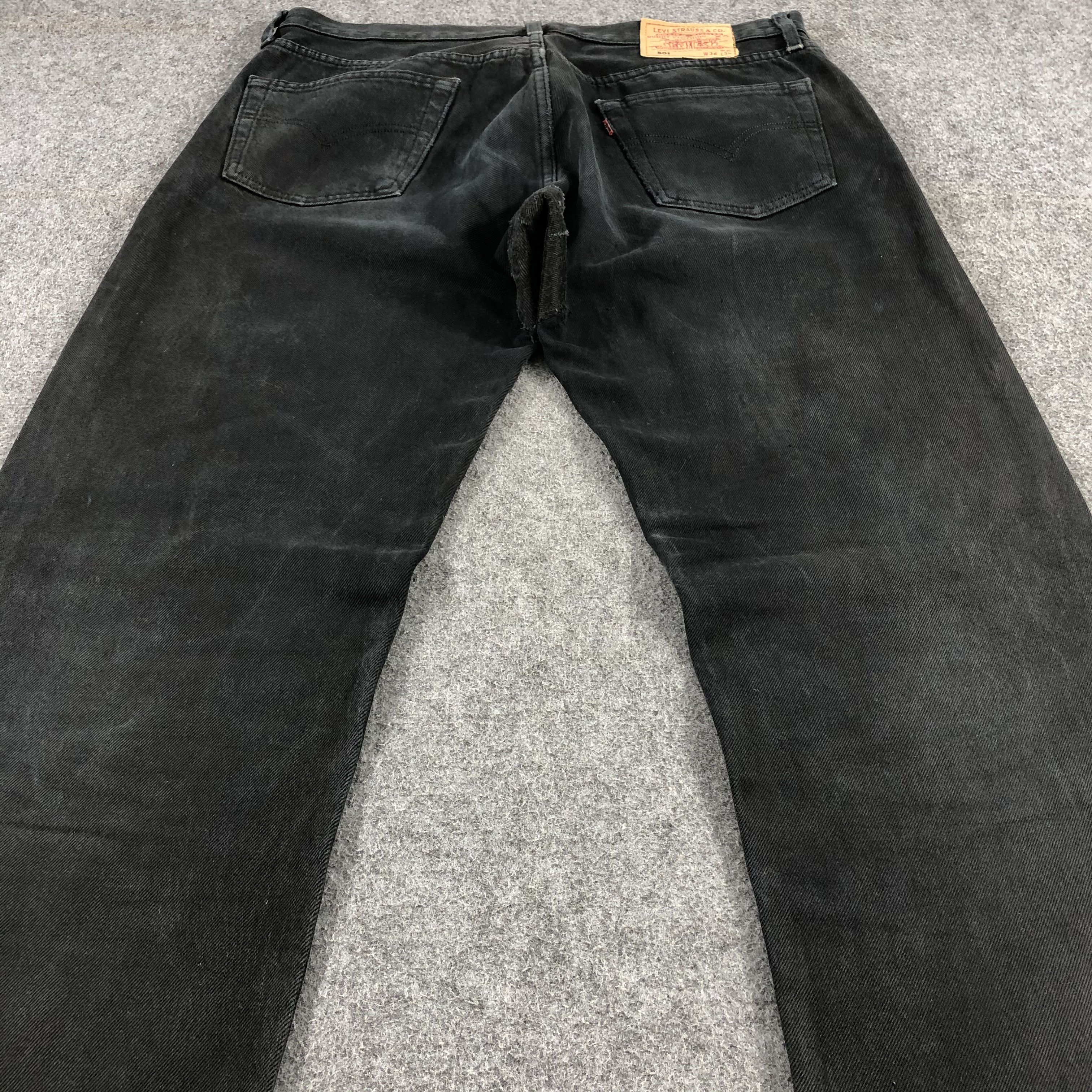 Levi's Vintage 90s Distress Levis 501 Faded Black Jeans-JM1573 Size US 36 / EU 52 - 4 Thumbnail