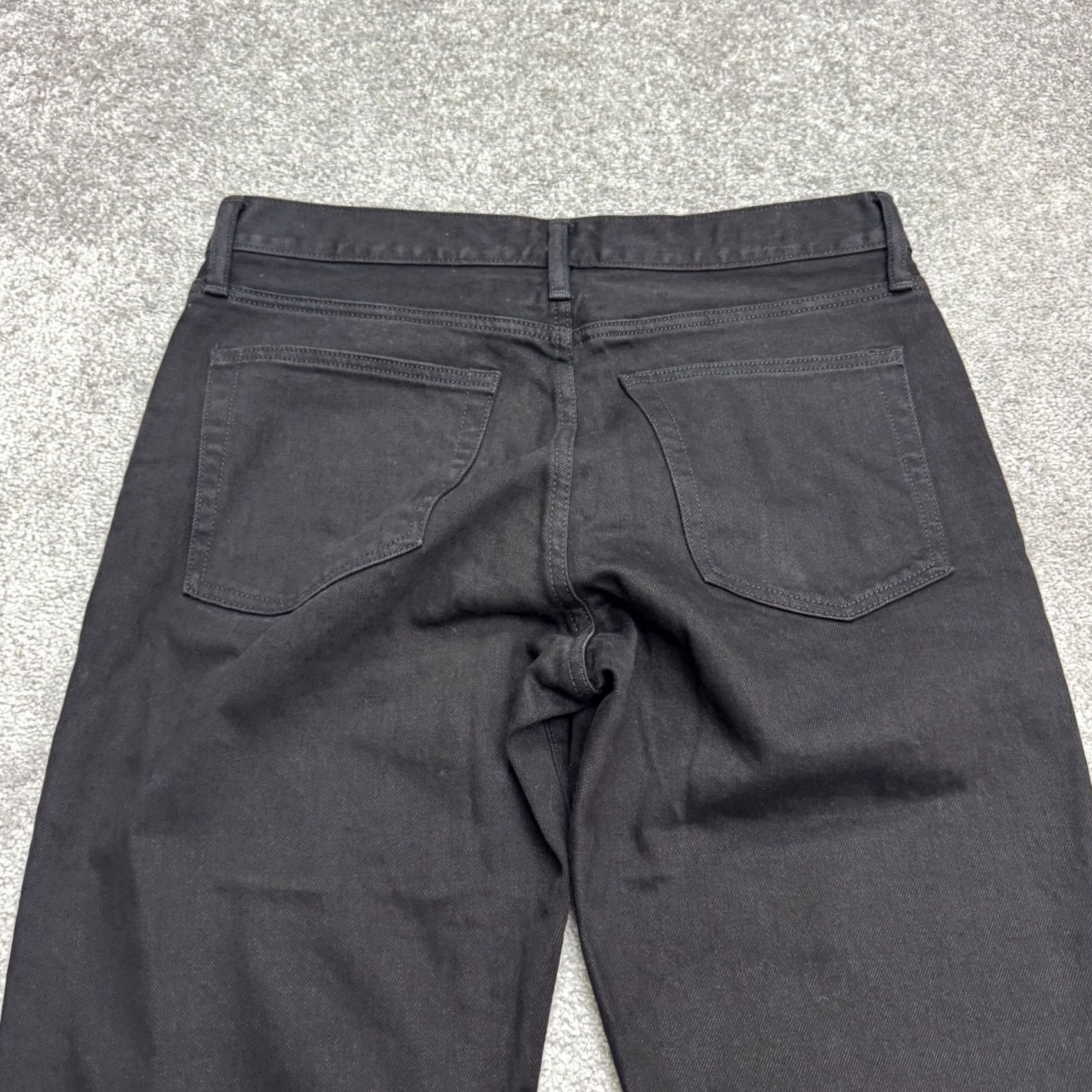 J.Crew J.Crew Jeans Mens 31x30 Black Denim Straight Leg Cotton Casual Stretch Size US 31 - 4 Thumbnail