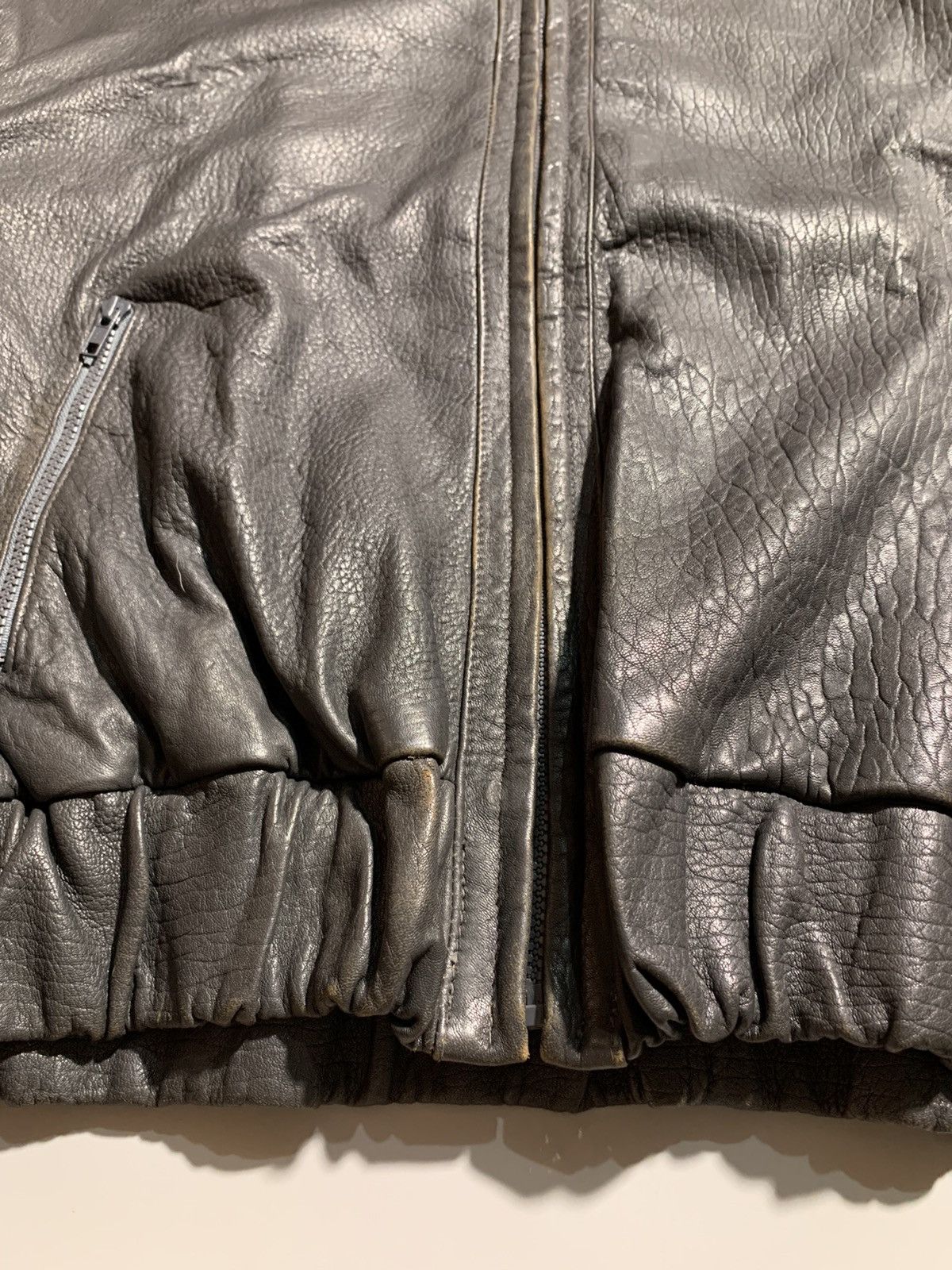 Yves Saint Laurent VINTAGE 80s YSL WOOL LEATHER BLEND JACKET Size US S / EU 44-46 / 1 - 3 Thumbnail