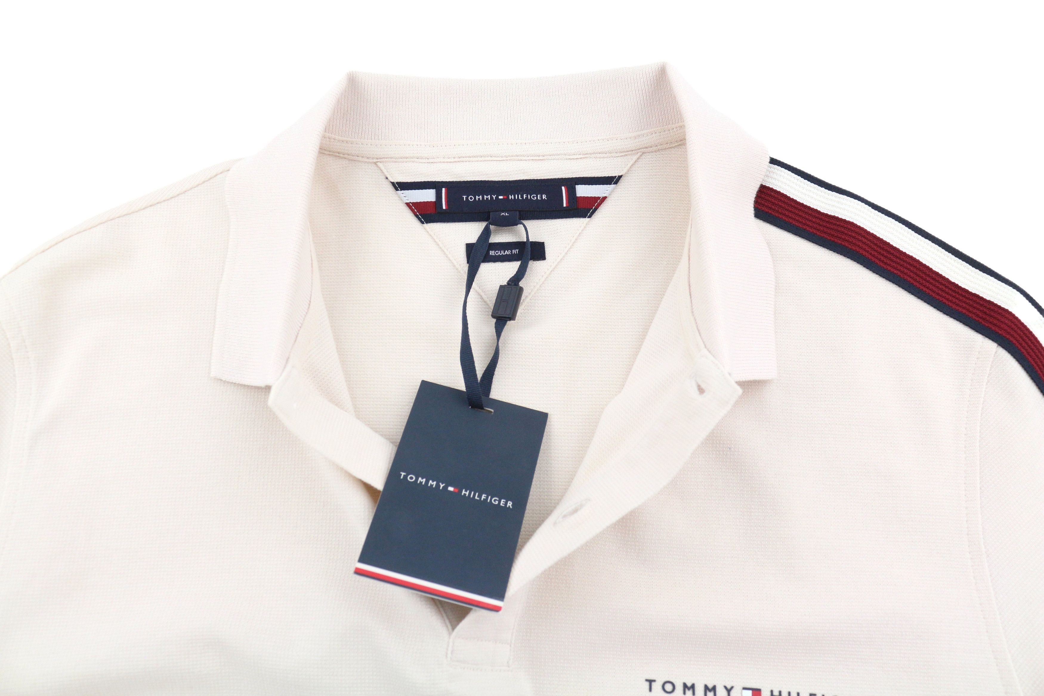 Tommy Hilfiger GLOBAL STRIPE SLEEVE XL Feather White Polos 87694 Size US XL / EU 56 / 4 - 6 Thumbnail