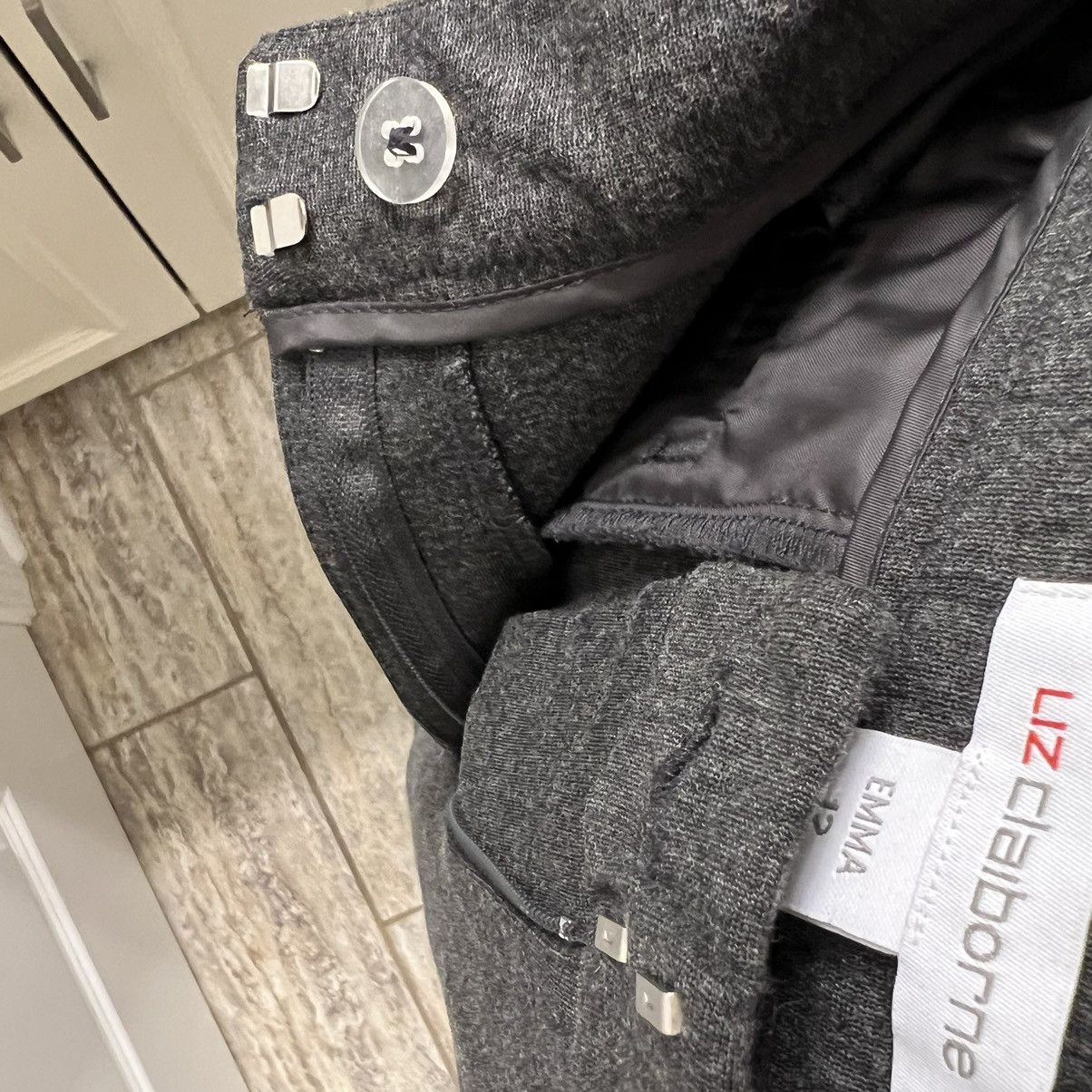 Other Liz Claiborne Emma Size 12 Gray Dress Pants Ankle Office Size 34" / US 12 / IT 48 - 7 Thumbnail